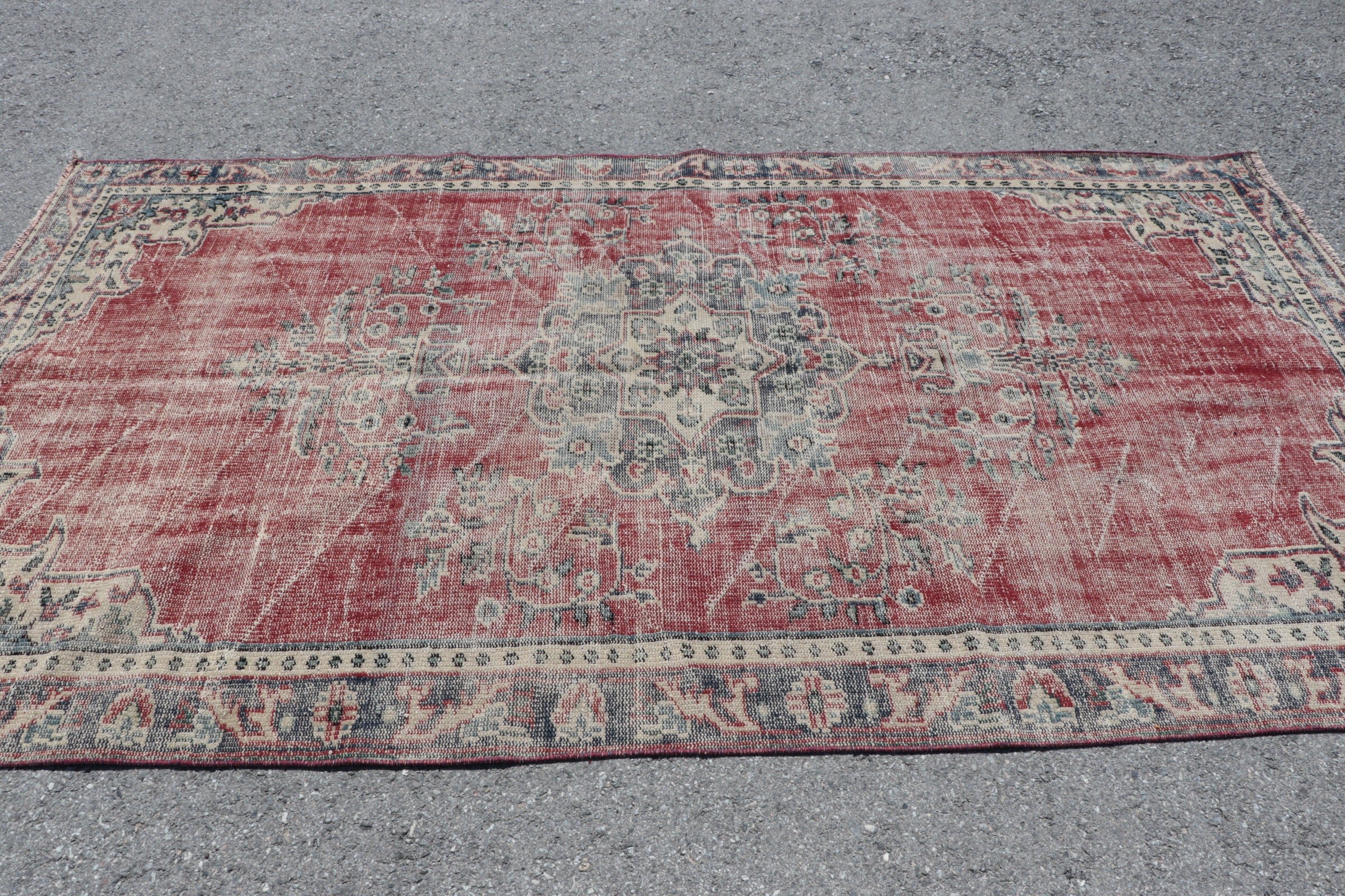 Red Moroccan Rug, Vintage Rugs, Home Decor Rug, Old Rug, 5.2x9.3 ft Large Rug, Dining Room Rugs, Living Room Rug, Turkish Rug