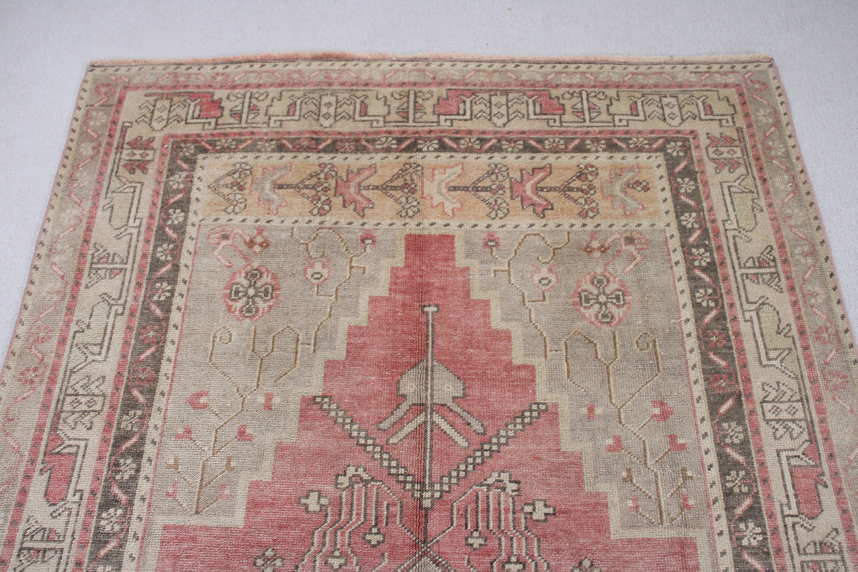 Ev Dekorasyonu Halıları, Büyük Oushak Halıları, Büyük Boho Halıları, Türk Halısı, Vintage Halı, Nötr Halı, Bej Mutfak Halısı, 4,5x9,4 ft Büyük Halı