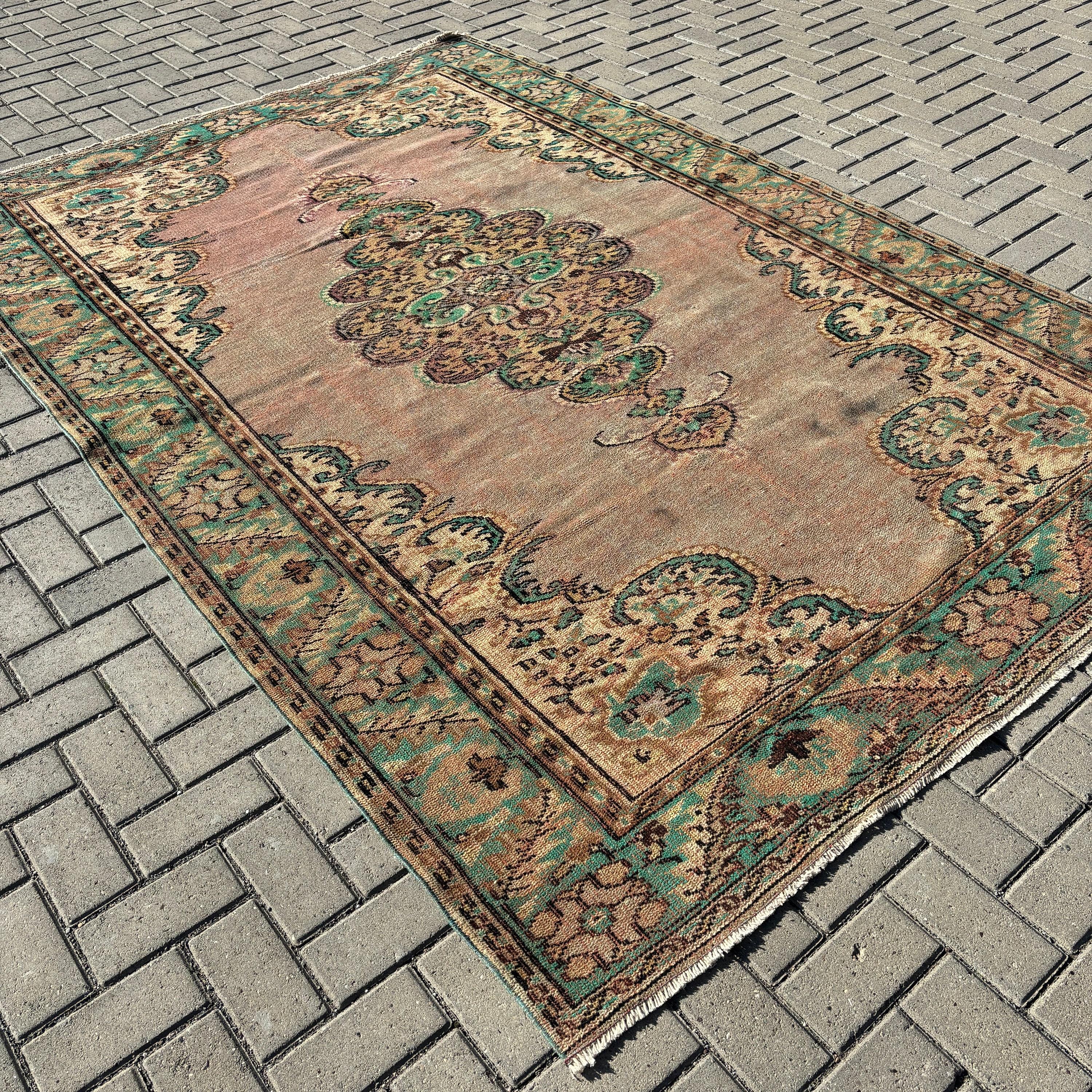 Modern Halı, Yatak Odası Halısı, Türk Halıları, Lüks Halı, 6,1x9,3 ft Büyük Halılar, Kahverengi Nötr Halılar, Nötr Halılar, Vintage Halılar, Büyük Oushak Halıları