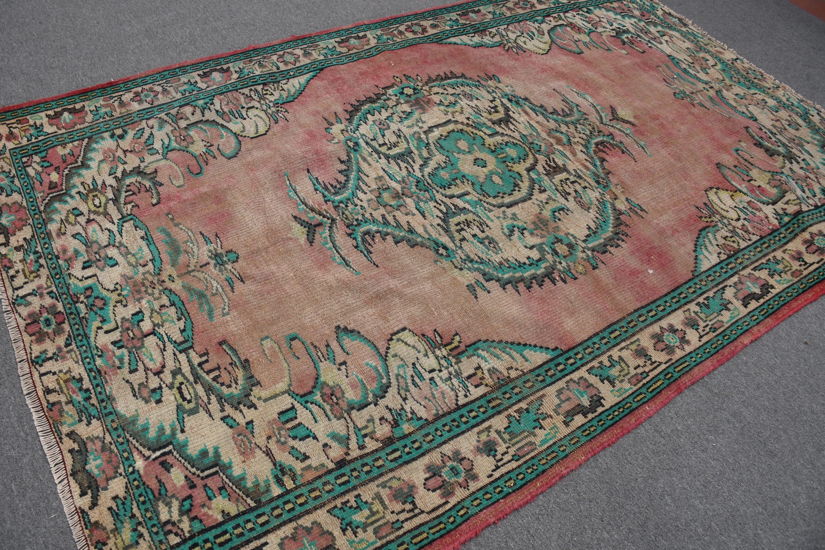 Anadolu Halısı, Vintage Halı, Türk Halısı, Oturma Odası Halısı, 5.6x8.8 ft Büyük Halı, Mutfak Halıları, Kırmızı Fas Halısı, Etnik Halı, Salon Halıları