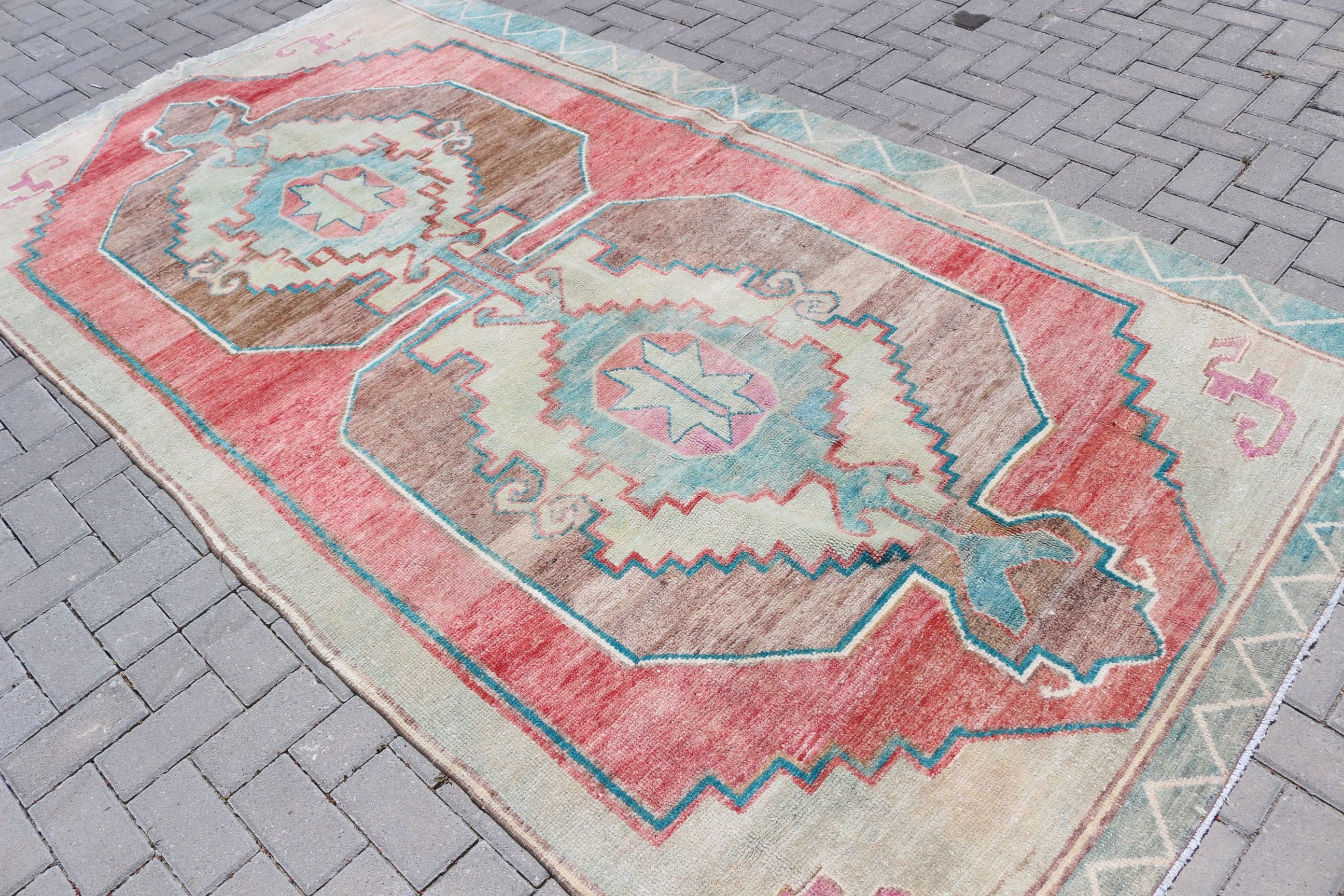 Home Decor Rug, Vintage Rug, 5.2x9.8 ft Large Rugs, Moroccan Rug, Living Room Rug, Dining Room Rugs, Turkish Rugs, Blue Antique Rugs