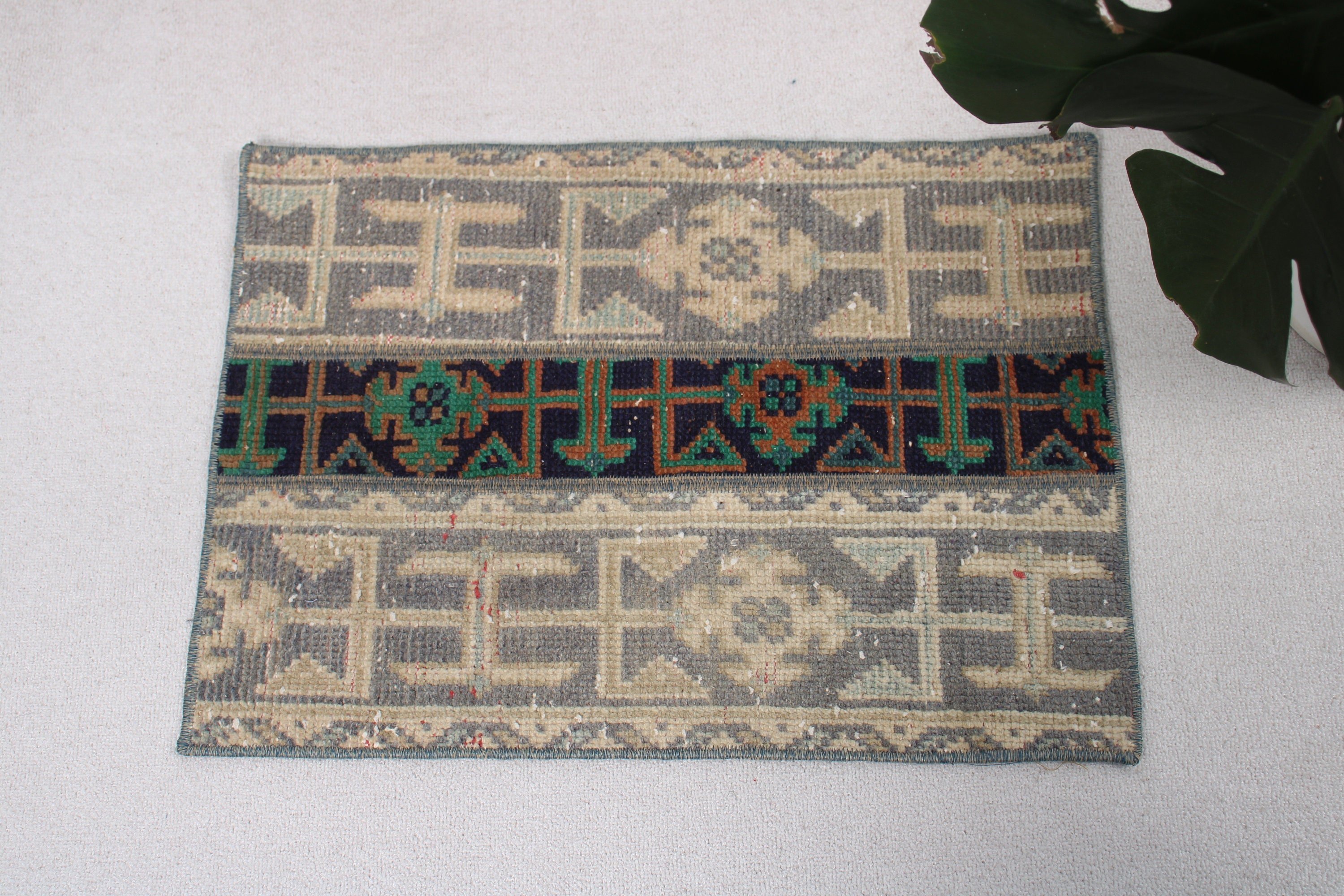 1.6x2.3 ft Küçük Halı, Giriş Halısı, Yatak Odası Halıları, Ev Dekorasyonu Halısı, Mavi Antika Halı, Türk Halıları, Vintage Halılar, Ofis Halıları, Küçük Alan Halıları