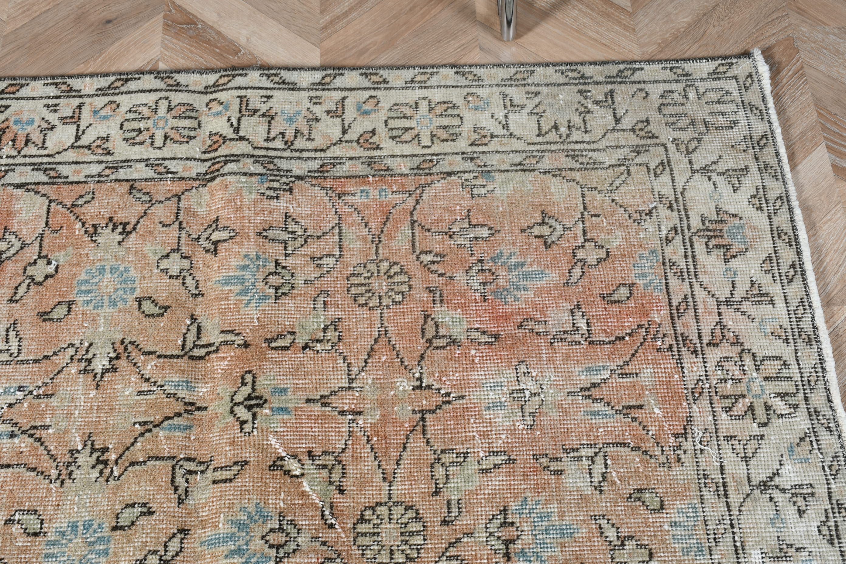 Türk Halıları, Vintage Halı, Mutfak Halıları, Giriş Halısı, Yün Halı, Kahverengi Ev Dekor Halısı, Yatak Odası Halısı, 3.1x6.7 ft Accent Halı, Giriş Halıları