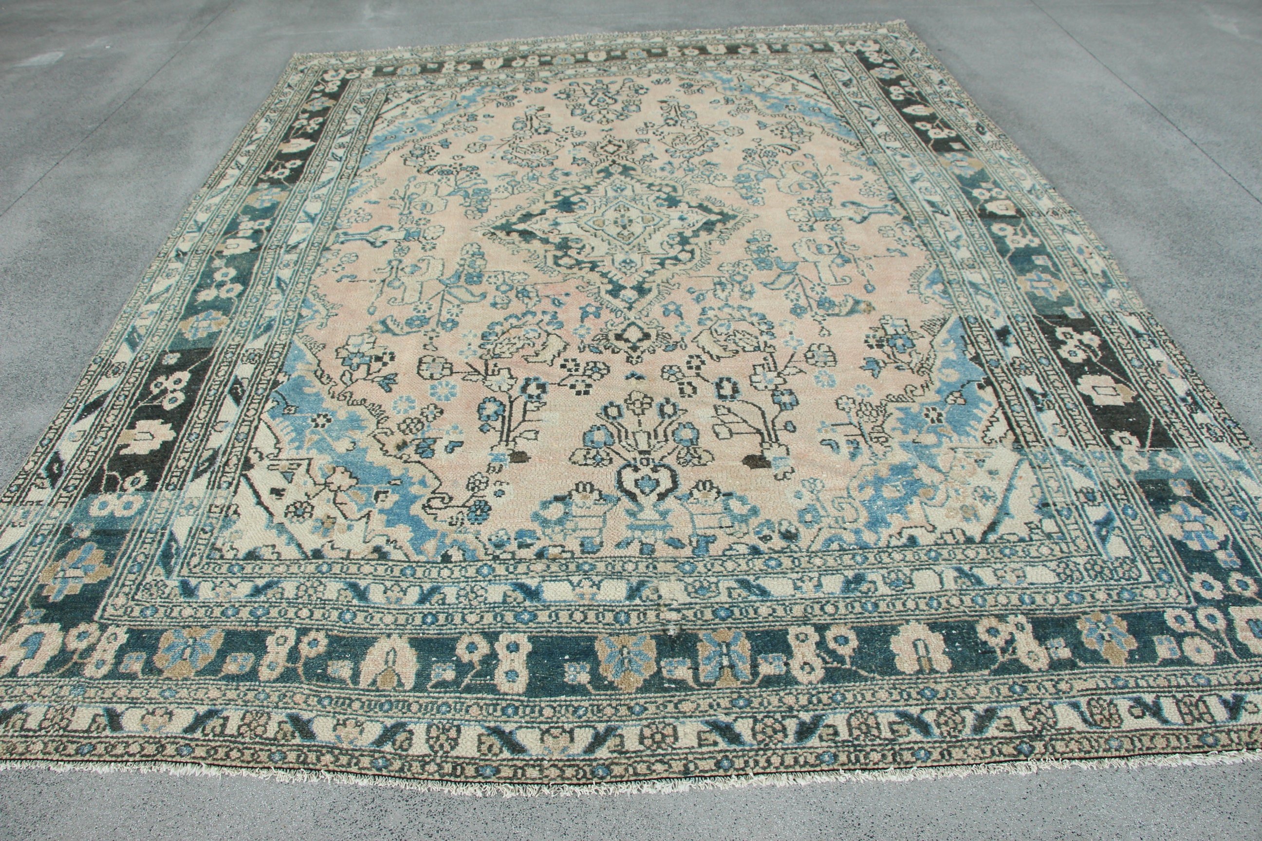 Türk Halısı, Salon Halısı, Anadolu Halıları, Pembe Modern Halı, Vintage Halılar, Salon Halıları, 8.3x11.2 ft Büyük Boy Halı, Modern Halılar, Salon Halıları