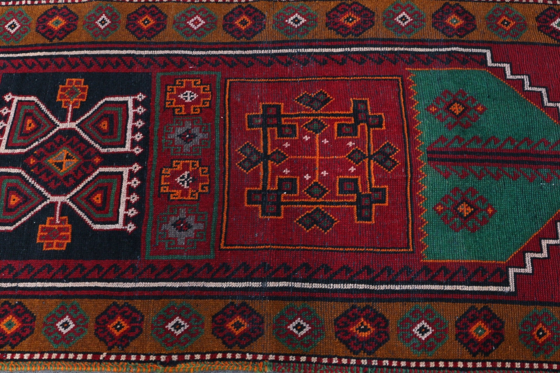Turkish Rugs, Kitchen Rugs, Bedroom Rug, 2.9x6.2 ft Accent Rugs, Wool Rug, Vintage Rug, Brown Cool Rugs, Oriental Rug, Rugs for Kitchen
