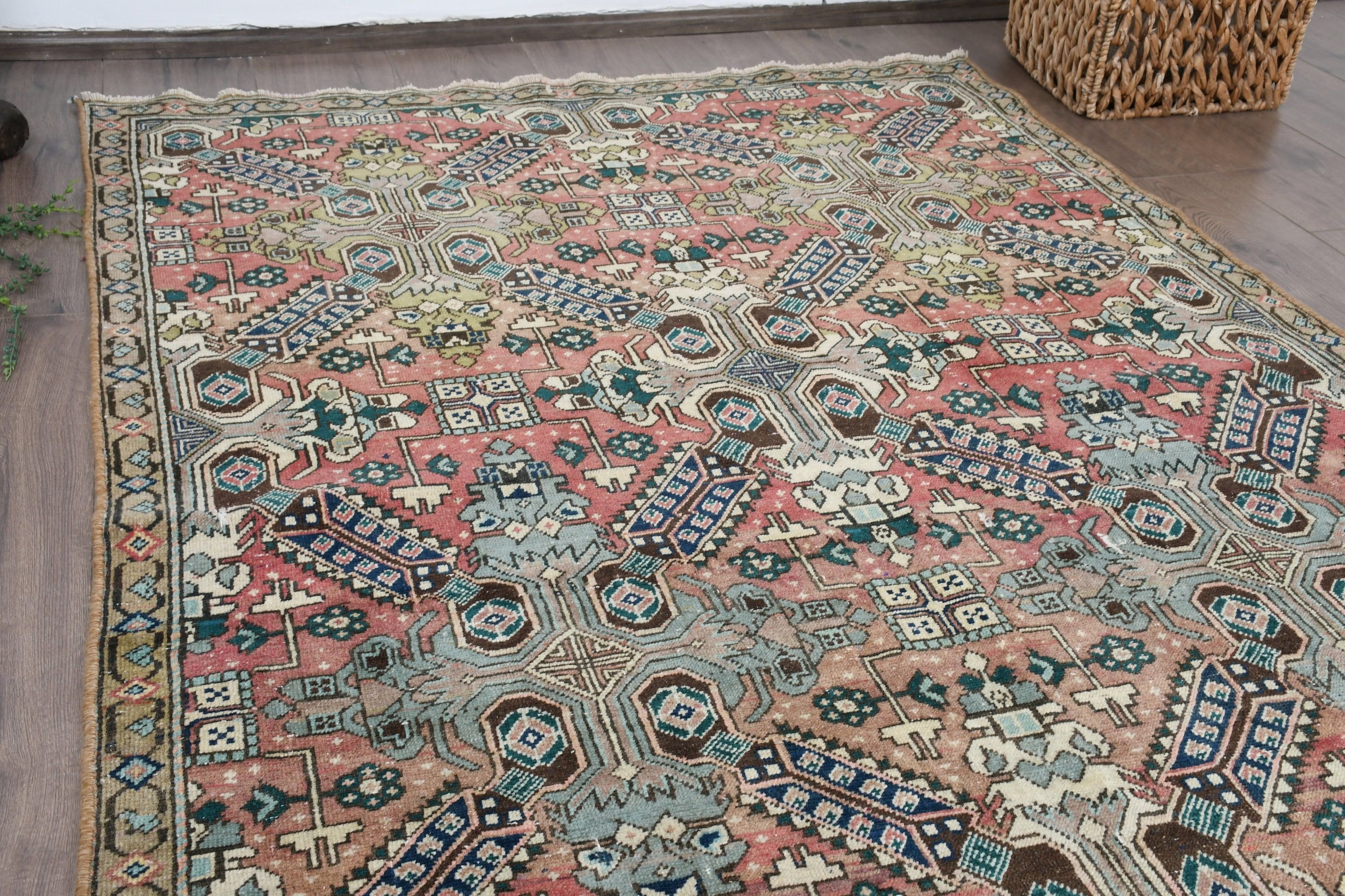 Floor Rug, Nursery Rug, Turkish Rug, Moroccan Rugs, Vintage Rug, Beige Oushak Rug, 3.9x6 ft Accent Rug, Rugs for Bedroom, Kitchen Rugs