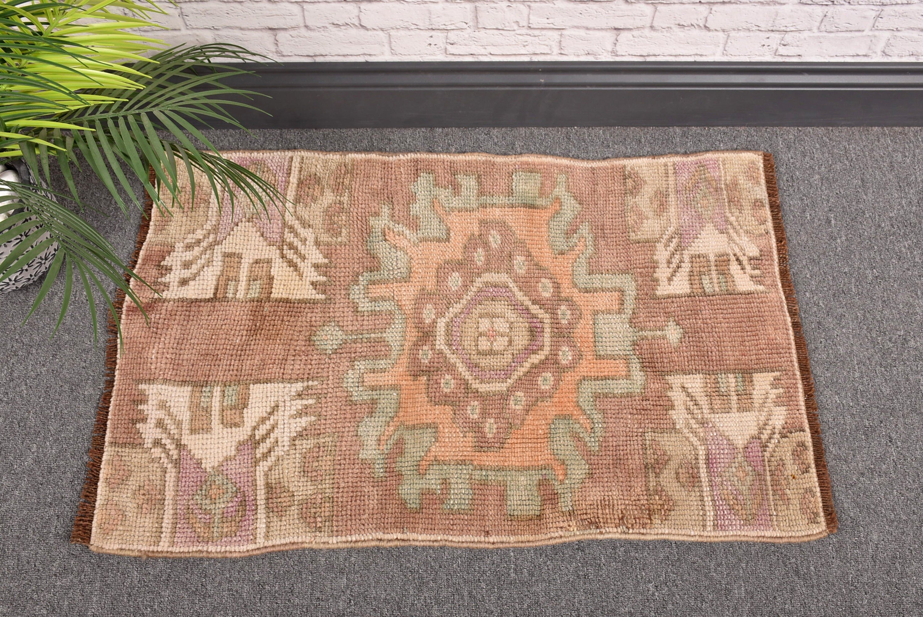 Small Boho Rugs, Bedroom Rugs, Statement Rug, Turkish Rugs, Beige Neutral Rug, 1.7x2.6 ft Small Rug, Ethnic Rug, Vintage Rug, Modern Rug