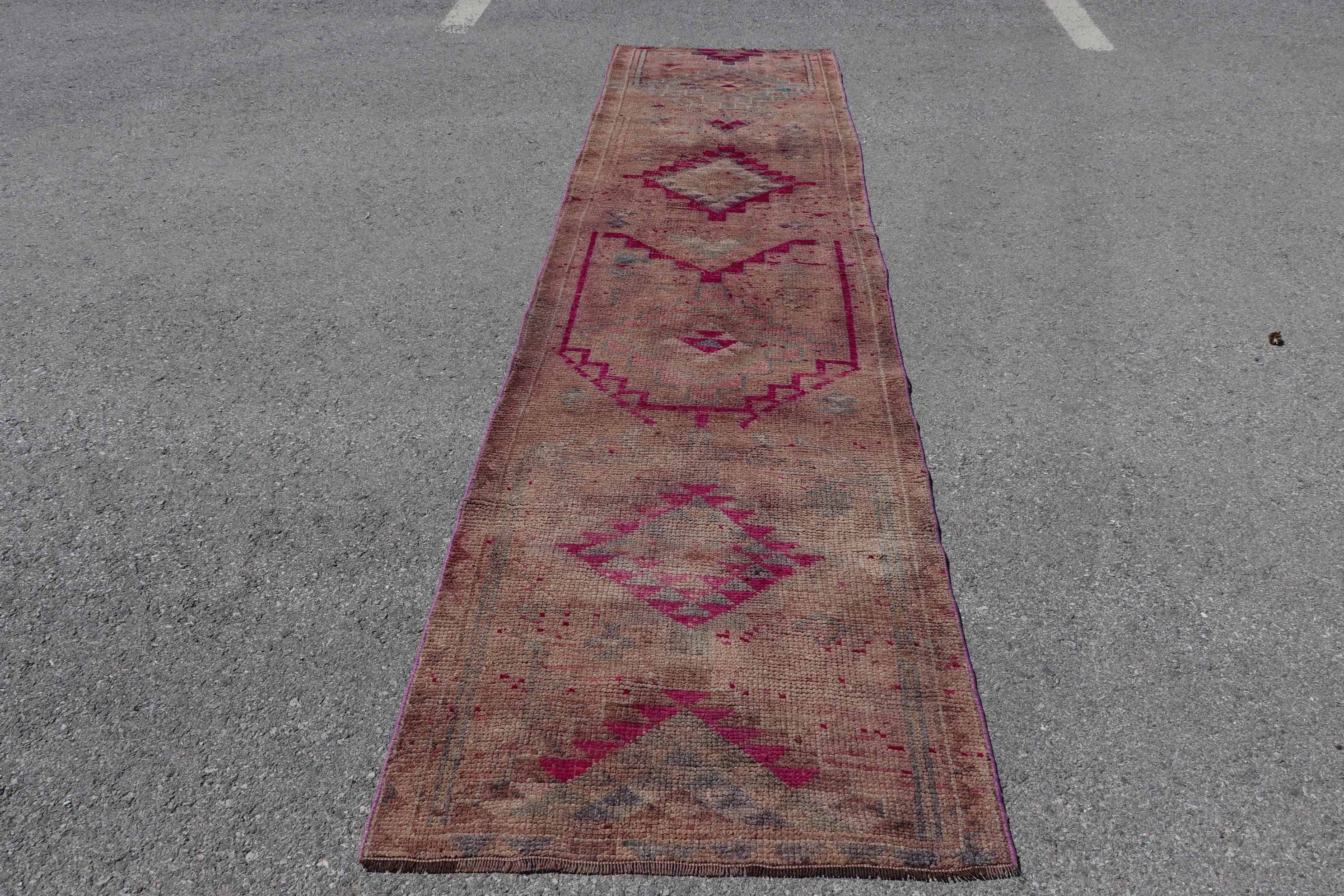 Turkish Rug, 2.8x11.4 ft Runner Rugs, Office Rug, Stair Rugs, Rugs for Hallway, Beige Oriental Rug, Vintage Rug, Oriental Rugs, Antique Rug