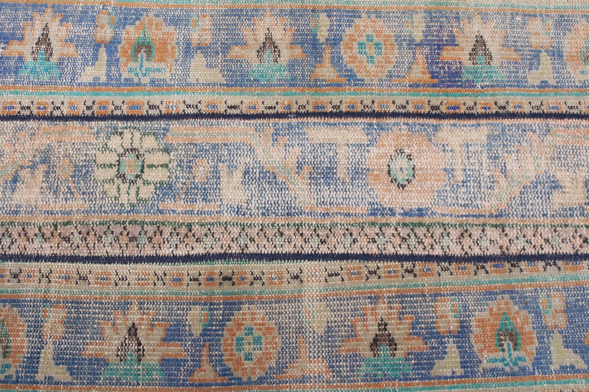 Mavi Oryantal Halı, Vintage Halı, Kabile Halısı, 2.2x4.2 ft Küçük Halılar, Oryantal Halı, Anadolu Halısı, Kapı Paspası Halısı, Yatak Odası Halısı, Türk Halısı