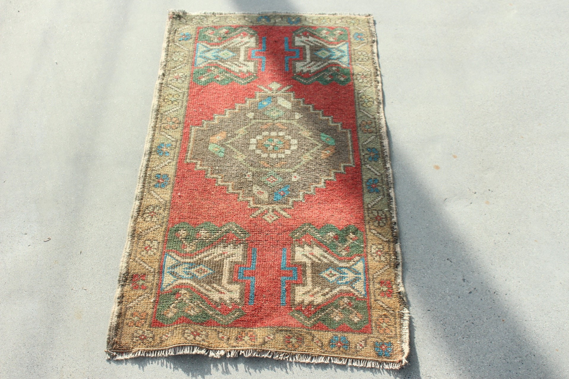 Brown Antique Rugs, Flatweave Rug, Nursery Rugs, 1.7x3.3 ft Small Rug, Rugs for Nursery, Car Mat Rug, Cool Rugs, Turkish Rug, Vintage Rug