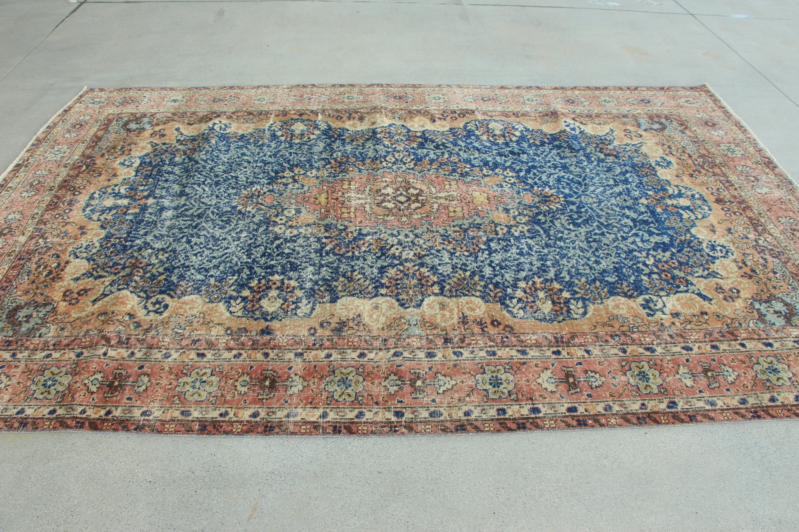 Türk Halısı, Vintage Halı, Yemek Odası Halıları, Mavi Açıklama Halıları, 6,2x9,9 ft Büyük Halı, Modern Halı, Havalı Halılar, Büyük Boho Halısı, Mutfak Halısı