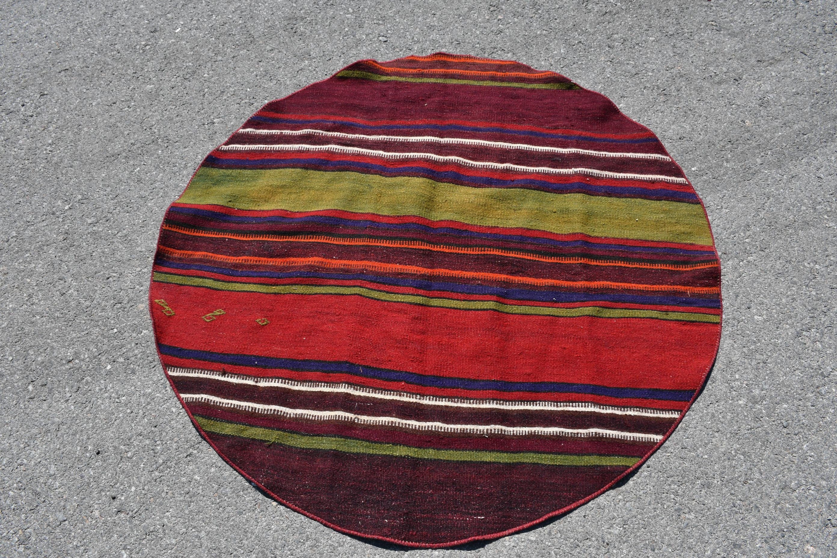 Kitchen Rugs, Turkish Rug, 4.2x4.2 ft Accent Rug, Oriental Rug, Eclectic Rugs, Rugs for Entry, Floor Rug, Entry Rugs, Kilim, Vintage Rug