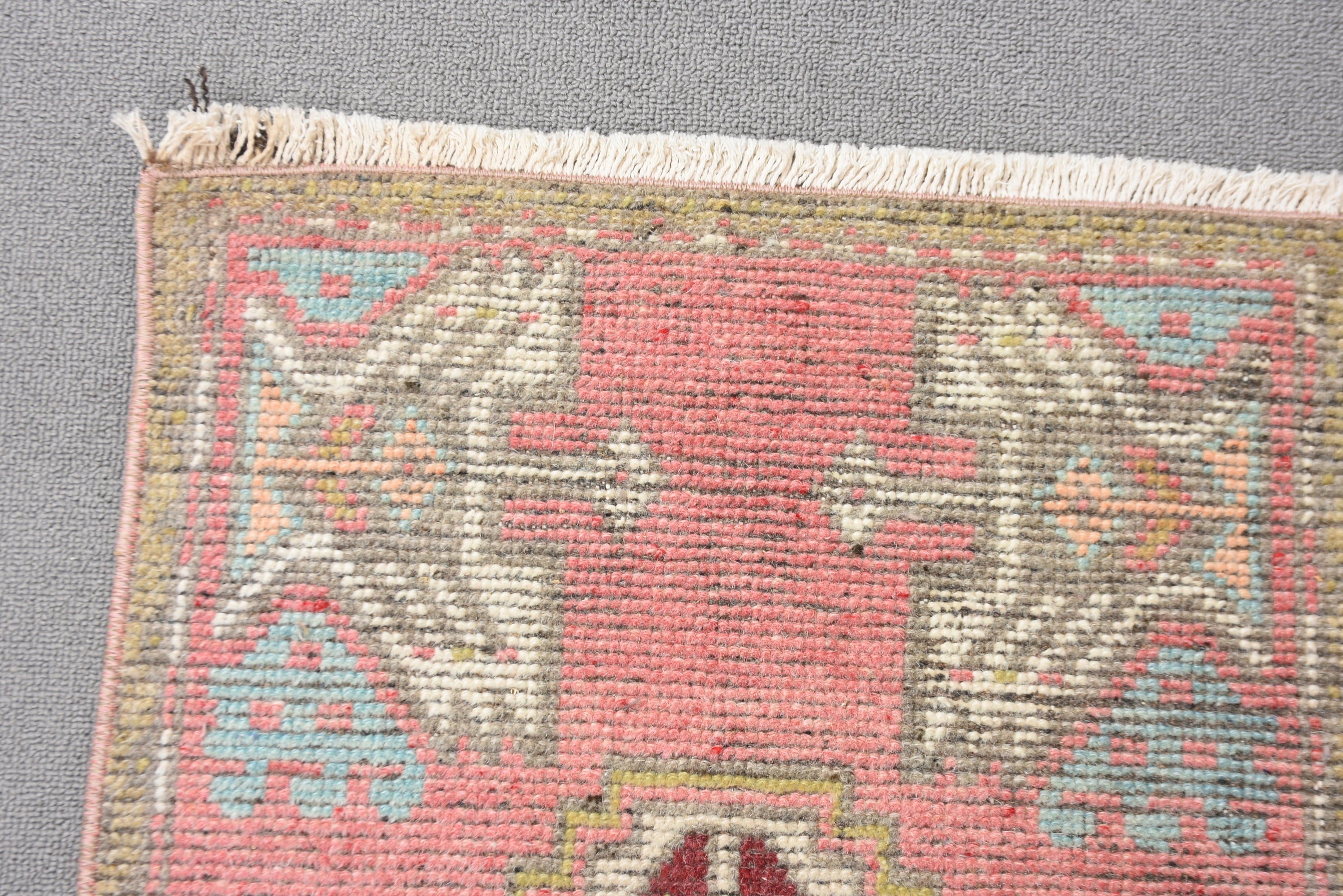 Bath Rugs, Nursery Rug, 1.6x3.1 ft Small Rug, Turkish Rug, Rugs for Door Mat, Anatolian Rugs, Pink Cool Rugs, Wool Rugs, Vintage Rugs