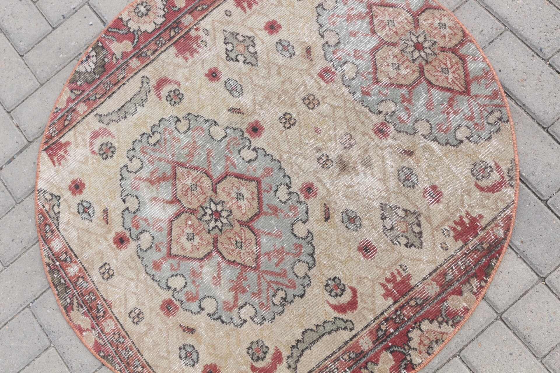 Mutfak Halıları, Banyo Halısı, Ev Dekorasyonu Halısı, Kahverengi Havalı Halılar, Türk Halıları, Vintage Halı, Havalı Halı, 3,3x3,3 ft Küçük Halı, Yatak Odası Halısı