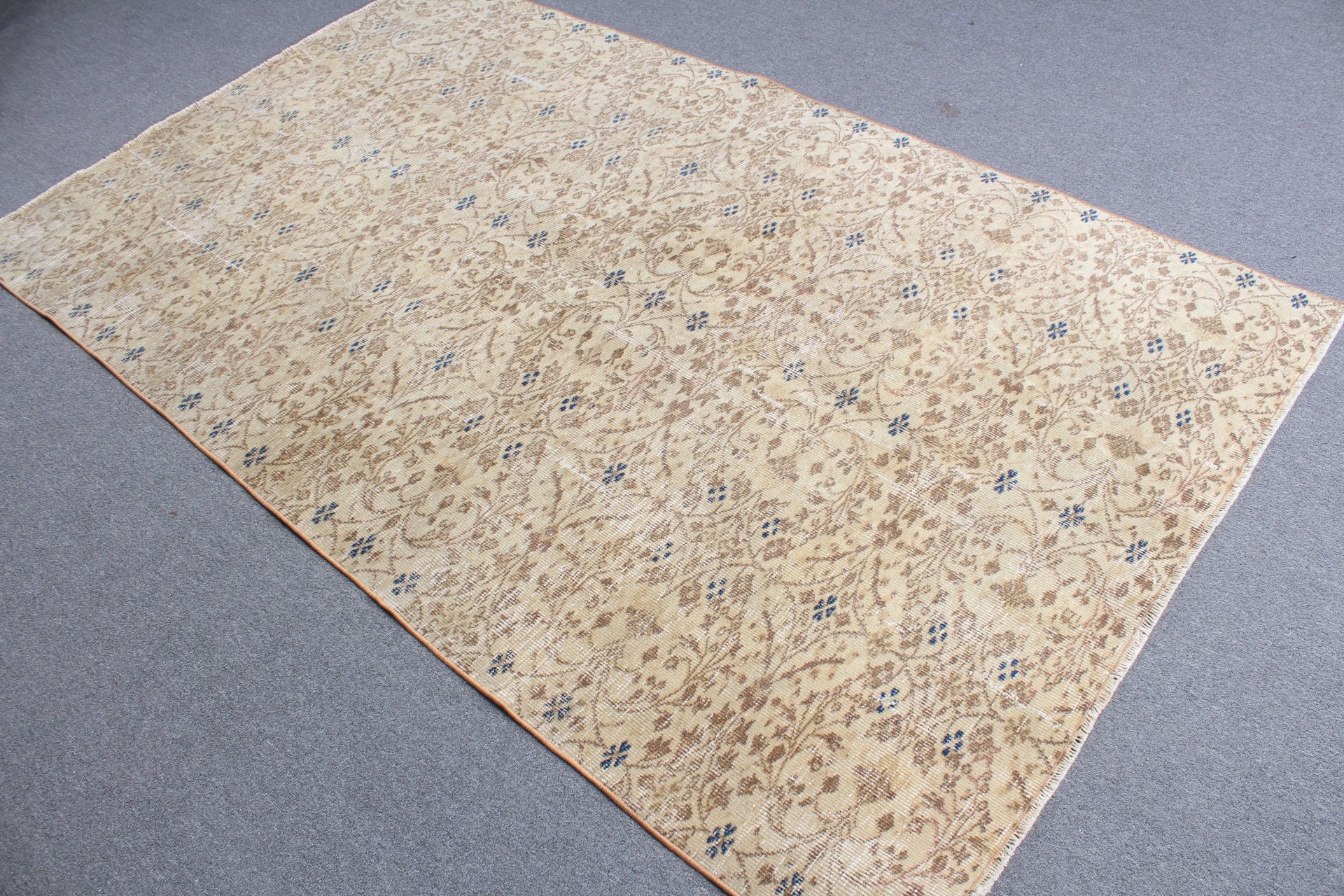 Beige Floor Rug, Home Decor Rug, Vintage Rug, Floor Rugs, Indoor Rugs, 4.6x7.7 ft Area Rug, Living Room Rug, Flatweave Rugs, Turkish Rugs