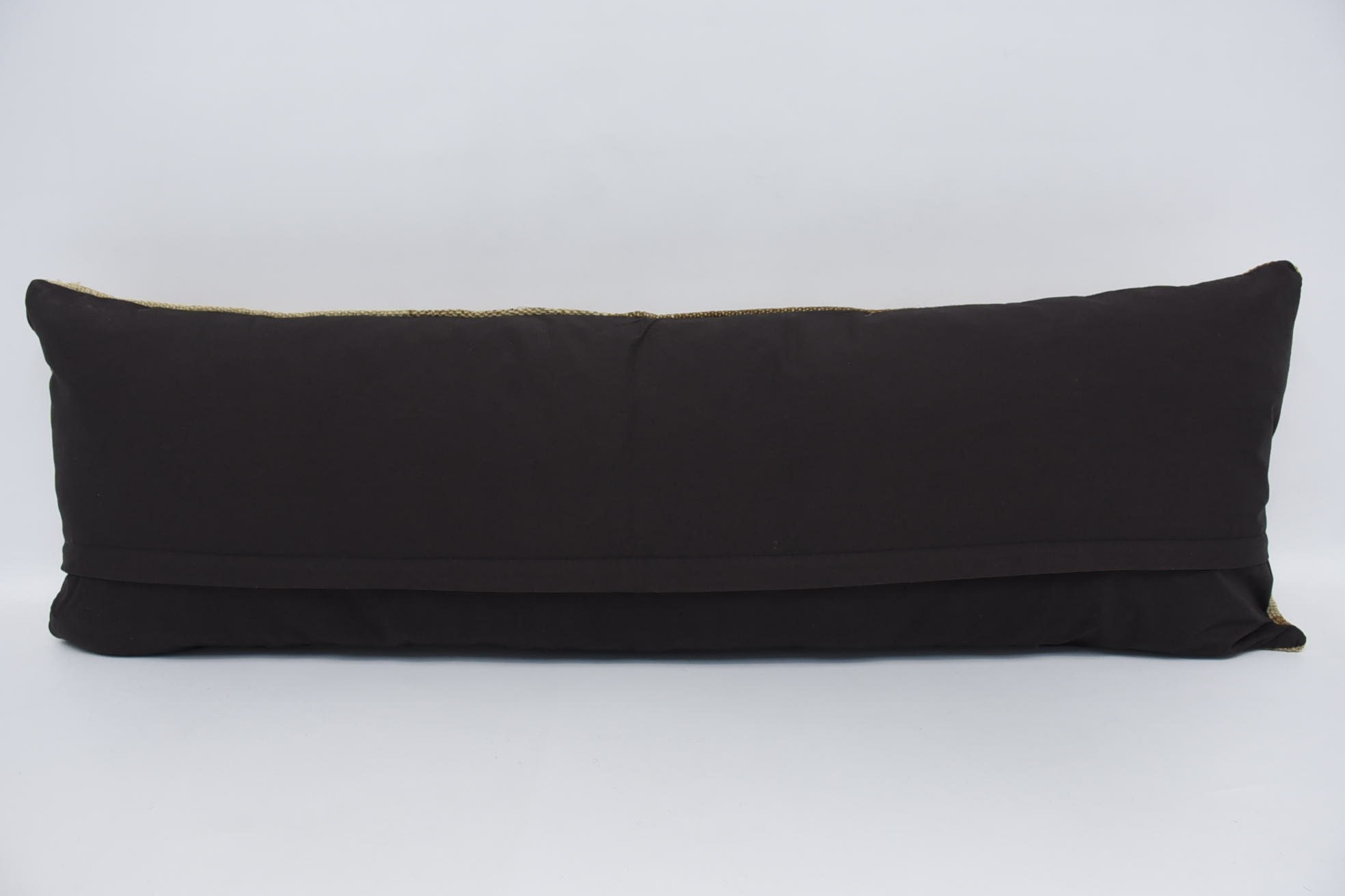 16"x48" Beige Pillow, Handmade Kilim Cushion, Boho Pillow, Floor Pillow Sham, Decorative Bolster Cushion Case, Pillow for Sofa
