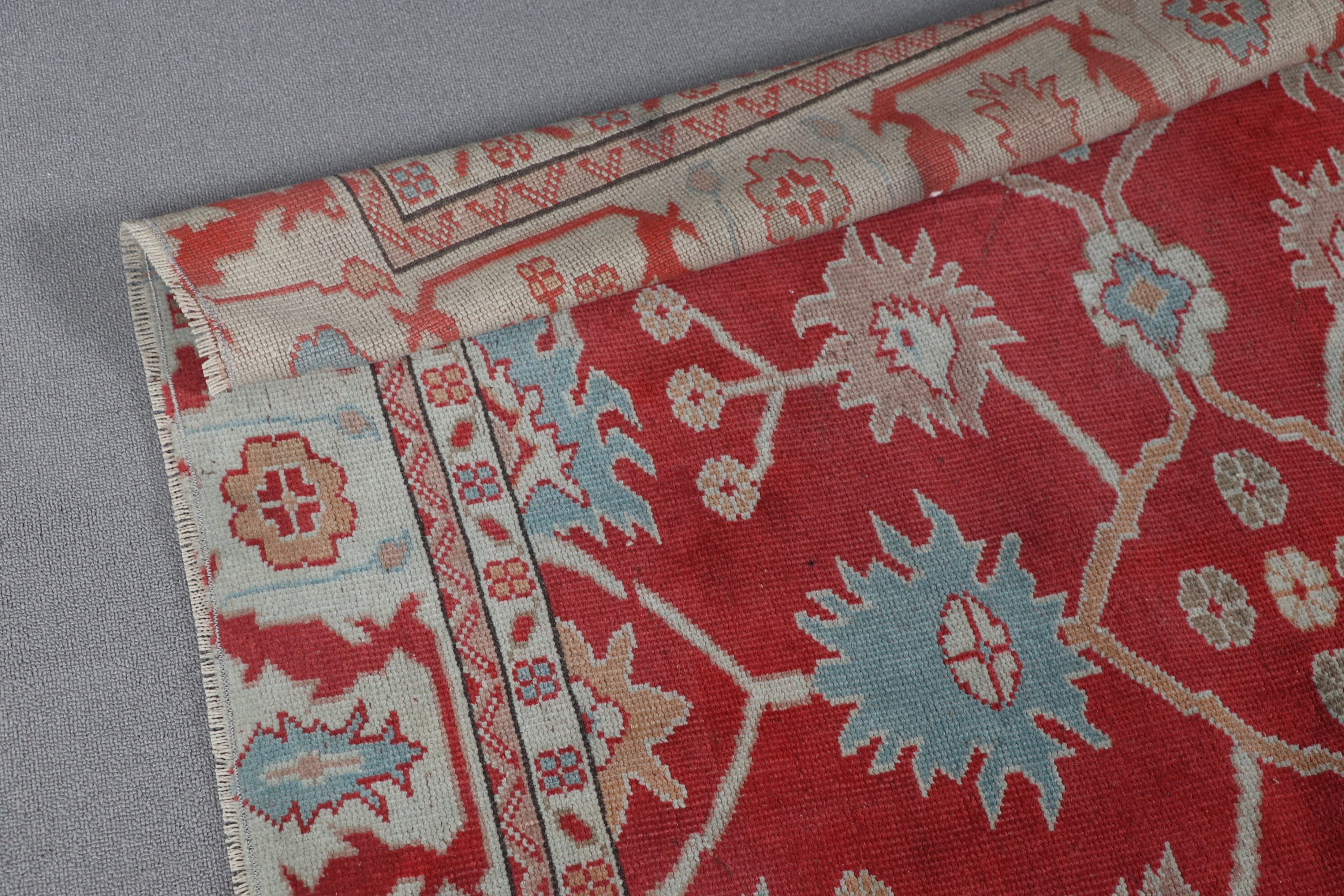 4.7x6.9 ft Area Rug, Vintage Rugs, Living Room Rugs, Floor Rugs, Rugs for Indoor, Red Cool Rug, Bedroom Rug, Turkish Rug