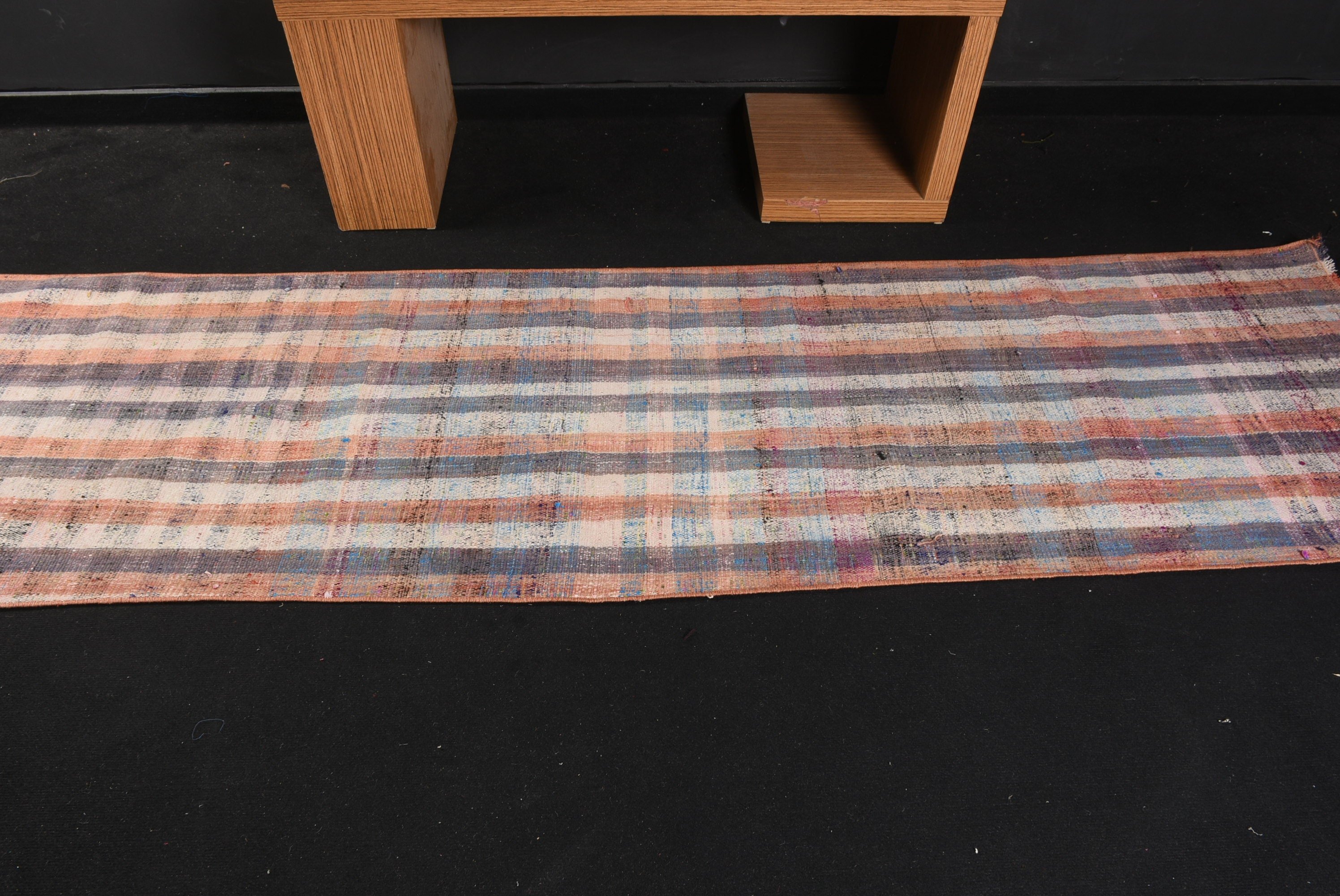 Old Rug, Kilim, Turkish Rug, Oushak Rugs, Wool Rug, Corridor Rug, Gray Antique Rug, Rugs for Corridor, Vintage Rug, 2.7x9.5 ft Runner Rug