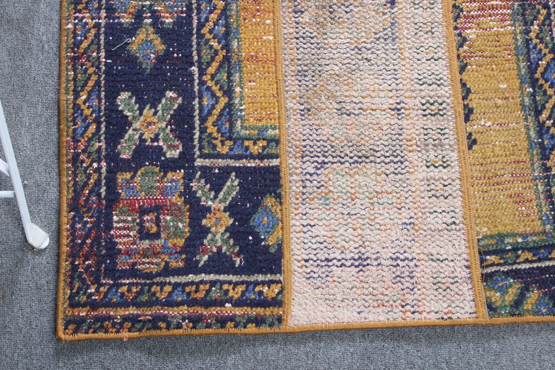 2.6x5.4 ft Küçük Halı, Yurt Halıları, Vintage Halılar, Mavi Oryantal Halı, Türk Halısı, Antika Halı, Yatak Odası Halısı, Duvara Asılı Halı, Araba Paspas Halıları