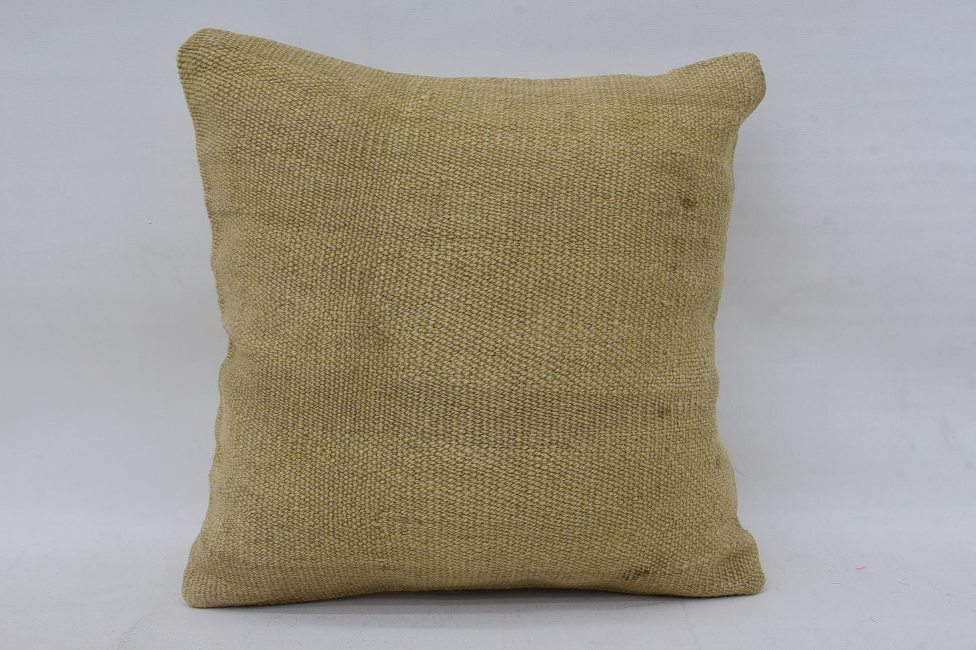 Home Decor Pillow, Cozy Throw Pillow Case, Pillow for Couch, Vintage Kilim Throw Pillow, 14"x14" Beige Pillow Case, Ottoman Cushion Cover