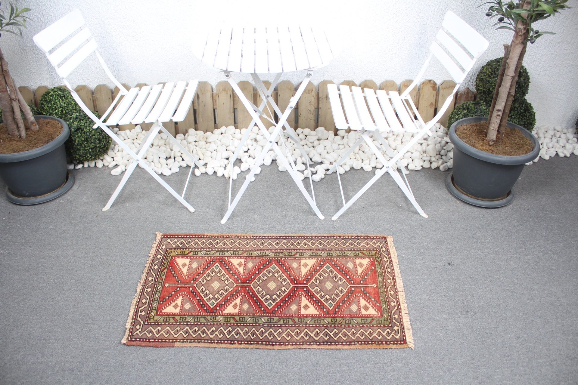 Red Wool Rug, Entry Rug, Oriental Rug, 1.9x3.1 ft Small Rugs, Rugs for Kitchen, Vintage Rug, Turkish Rug, Anatolian Rugs, Car Mat Rugs