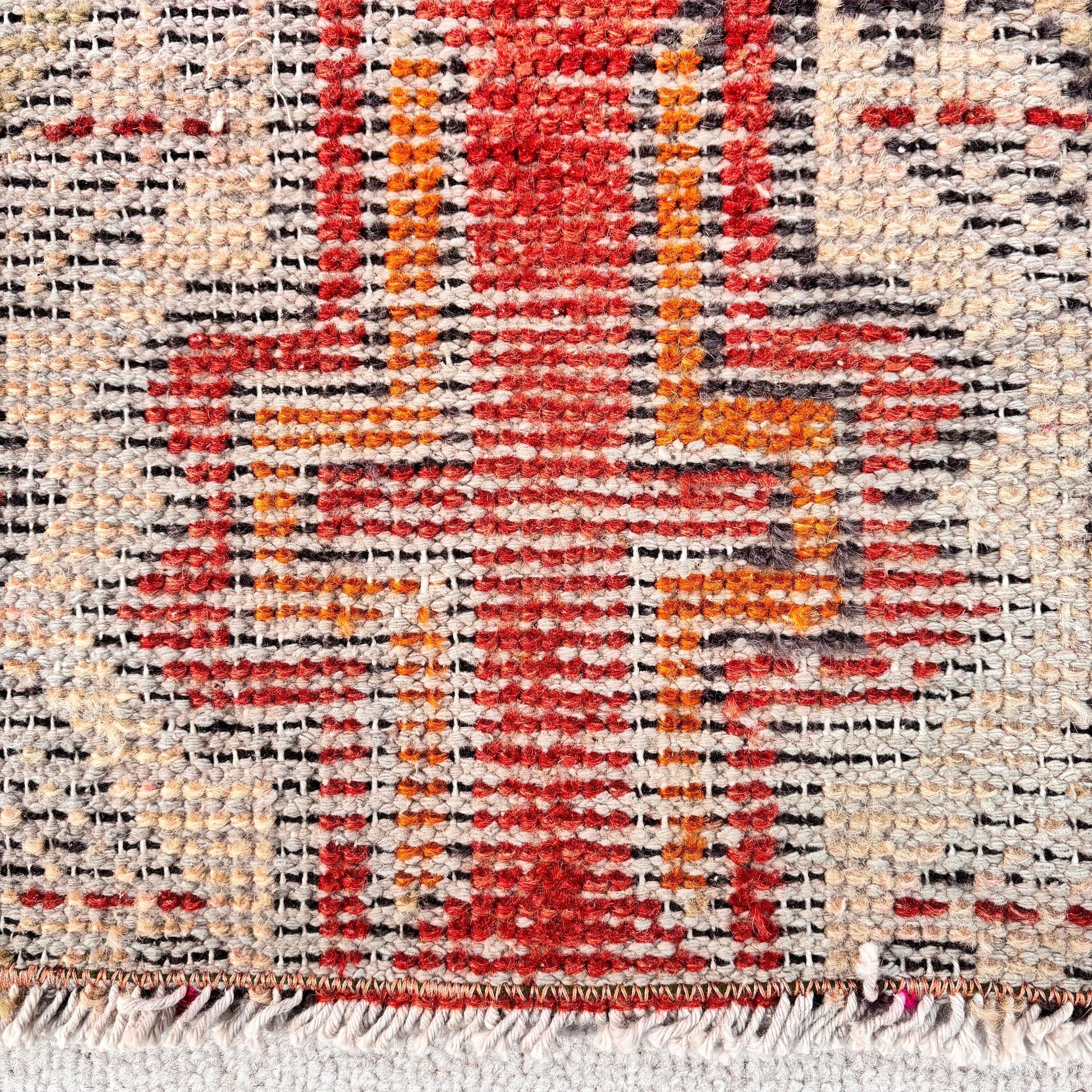 Oushak Rug, Vintage Rugs, Bedroom Rugs, Kitchen Rugs, 1.5x2.9 ft Small Rug, Rugs for Entry, Turkish Rug, Bathroom Rugs, Red Cool Rugs