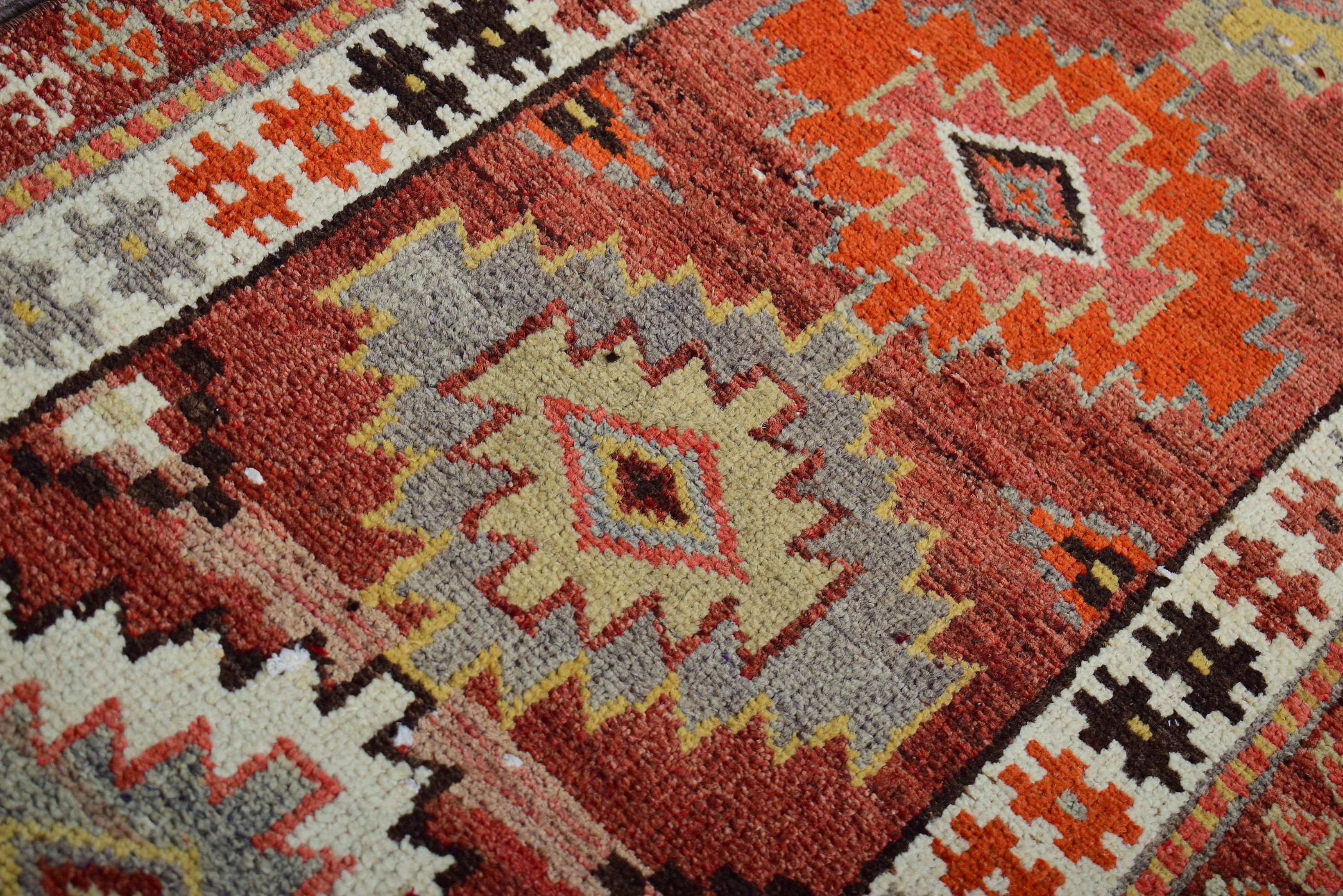 Stair Rug, Anatolian Rug, Turkish Rugs, Long Runner Rug, Modern Rug, Oushak Rug, Orange Oushak Rug, 2.4x11.4 ft Runner Rugs, Vintage Rugs