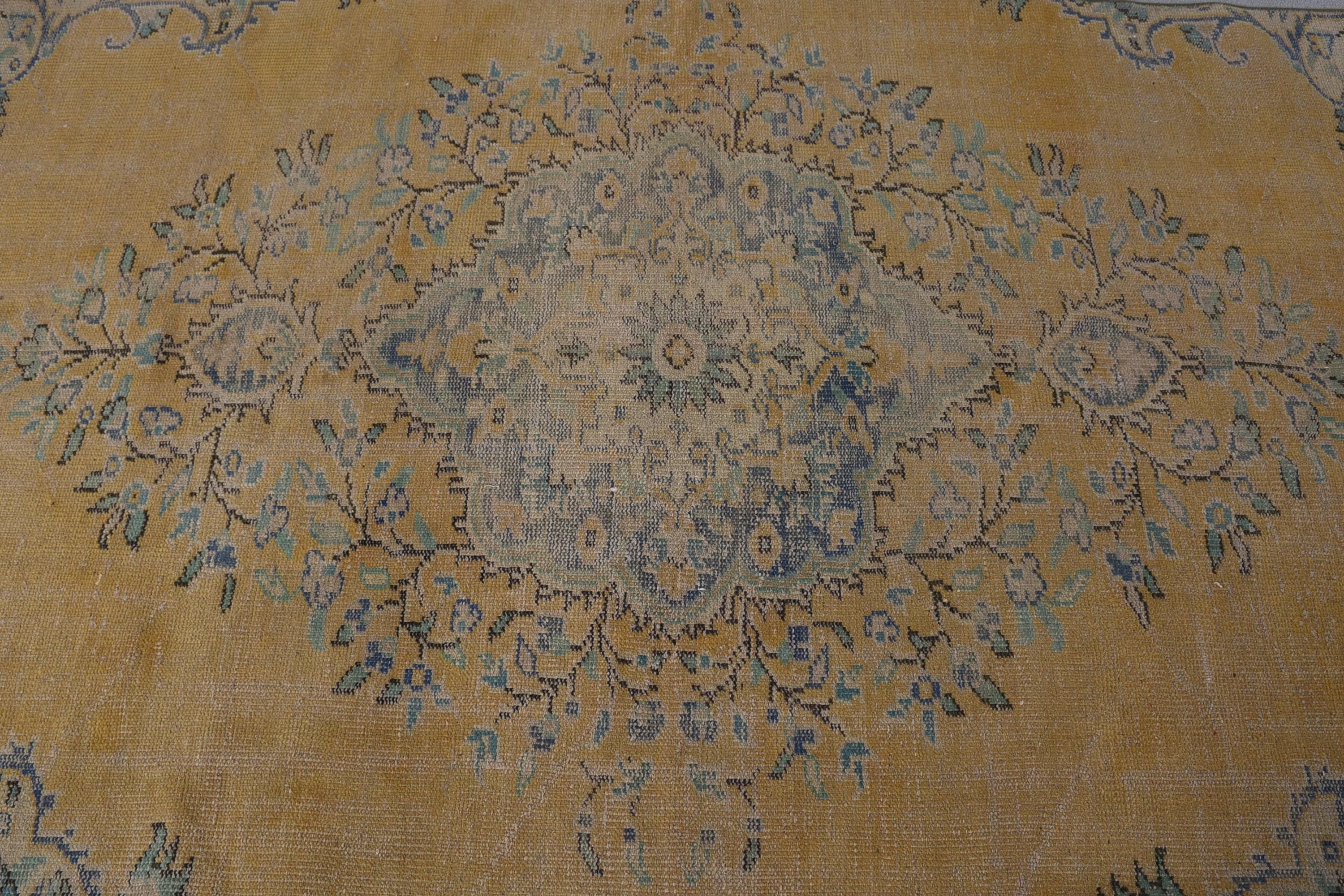 Geometrik Halılar, Mutfak Halıları, Türk Halıları, Vintage Halılar, Turuncu Antika Halı, 4,4x8,5 ft Alan Halıları, Ev Dekorasyonu Halıları, Boho Alan Halısı