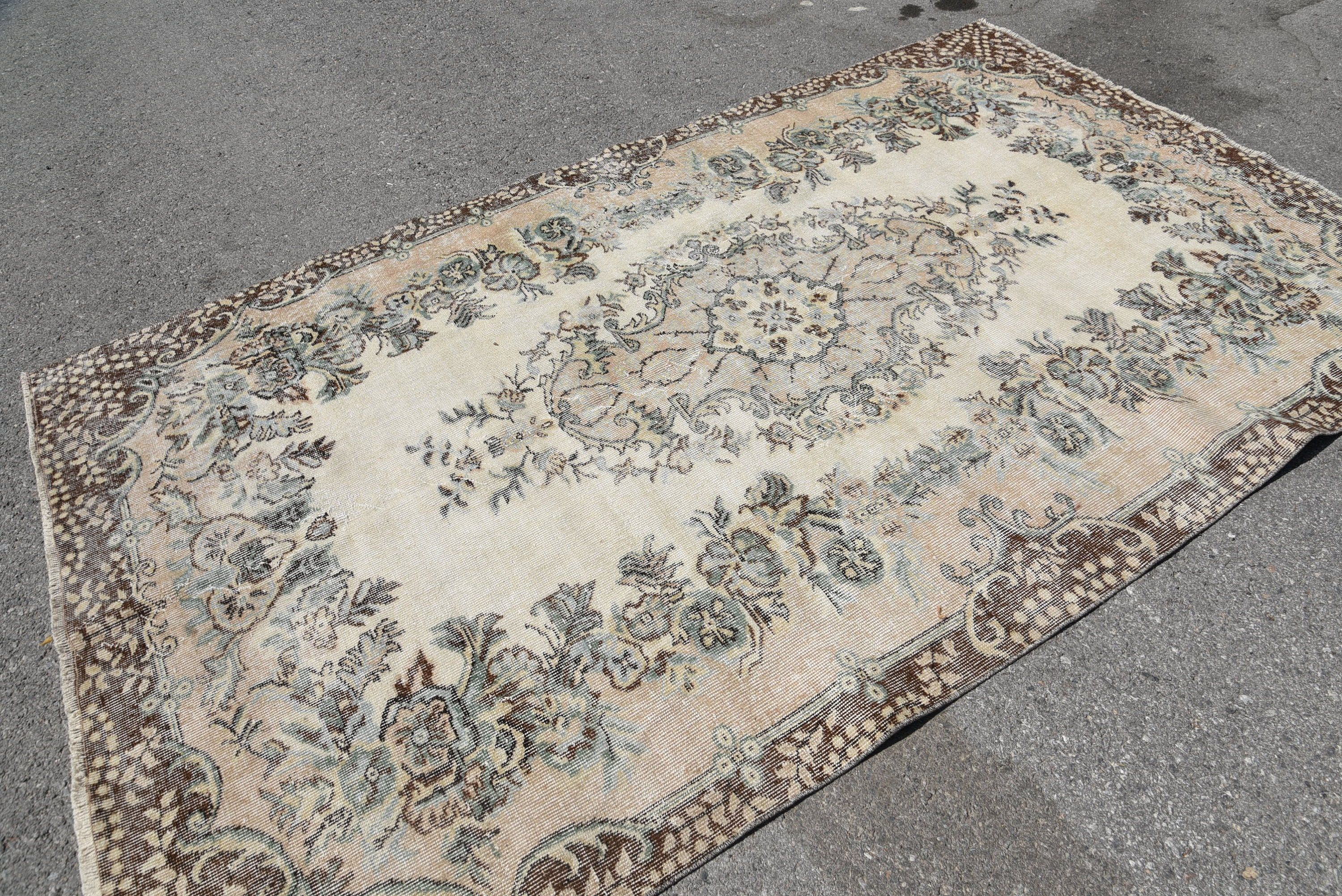 Salon Halısı, Vintage Halı, Türk Halıları, 5.5x9.2 ft Büyük Halı, Yatak Odası Halısı, Anadolu Halıları, Eklektik Halı, Yatak Odası Halıları, Yemek Odası Halısı