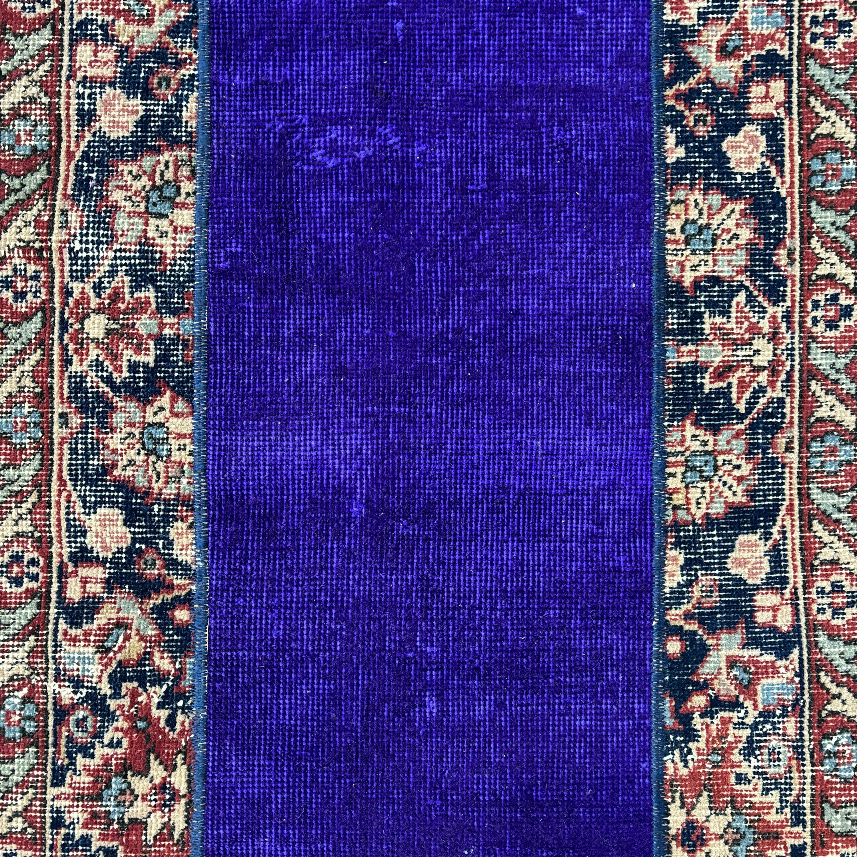 2.4x3.8 ft Küçük Halı, Paspas Halıları, Aztek Halıları, Mor Lüks Halılar, Türk Halısı, Küçük Alan Halıları, Vintage Halı, El Dokuma Halılar, Yer Halısı