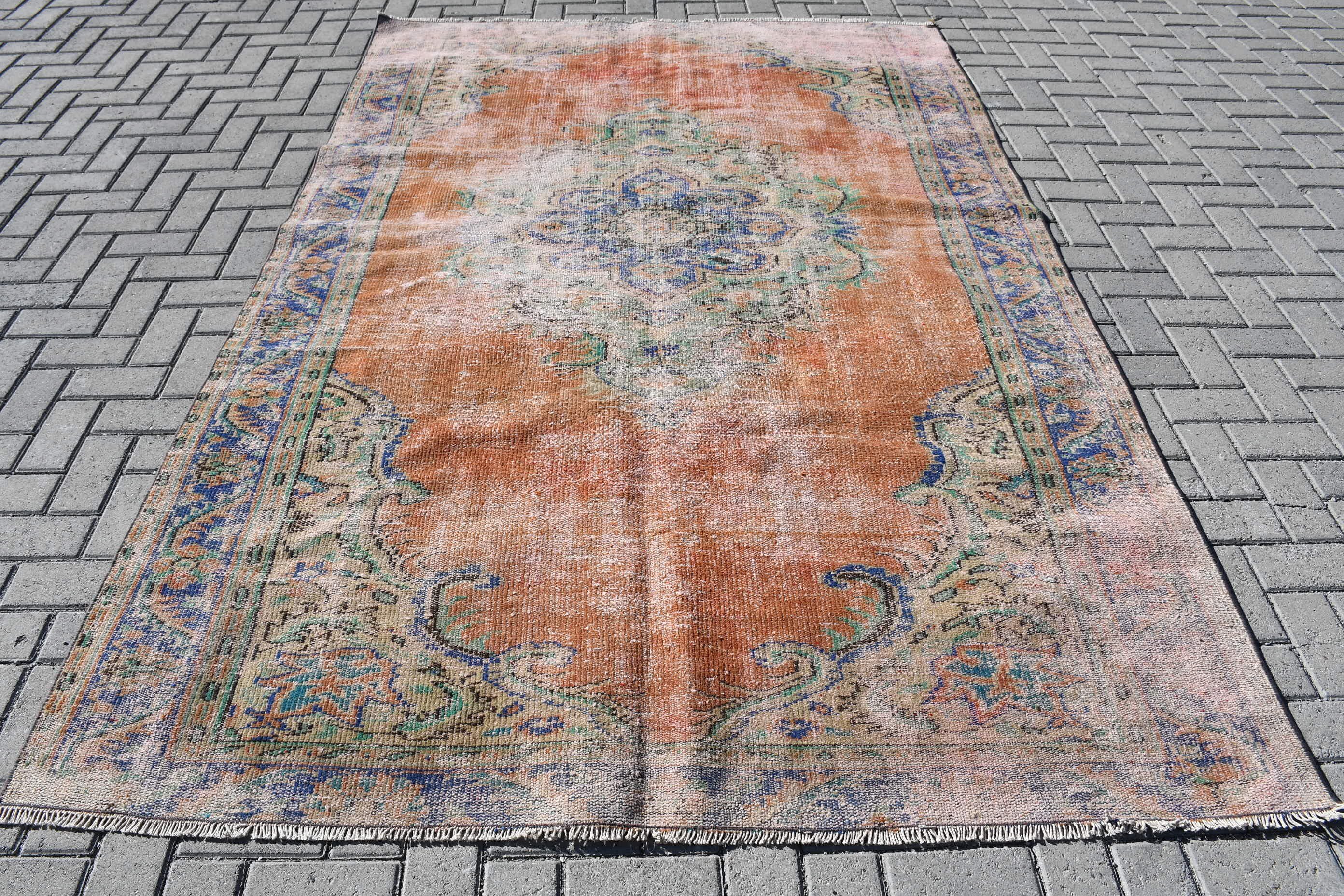 Turkish Rugs, Salon Rugs, Vintage Rug, Cool Rug, Red Home Decor Rug, Dining Room Rugs, Anatolian Rug, Hand Woven Rug, 5.9x9 ft Large Rugs