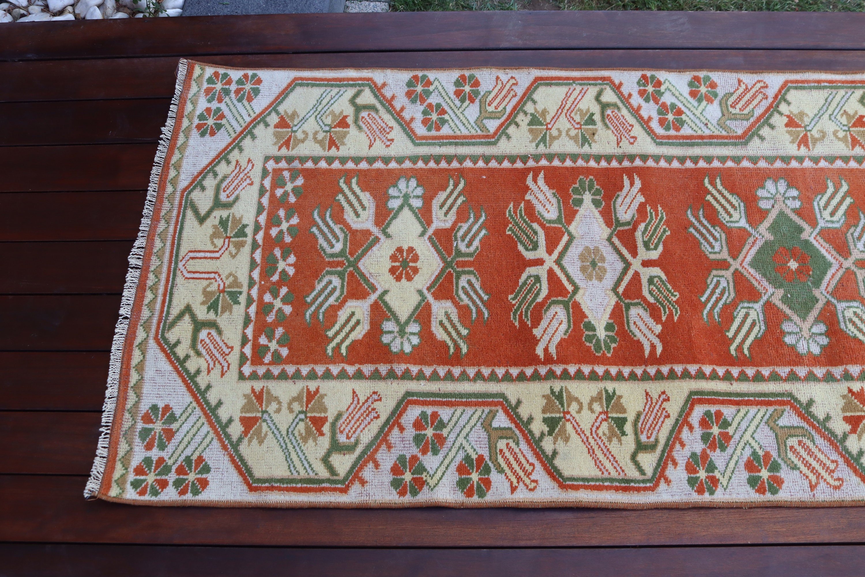 Orange Statement Halıları, Vintage Halı, 2.4x9 ft Runner Halısı, Türk Halısı, Mutfak Halıları, Oryantal Halılar, Vintage Runner Halısı, Fas Halıları