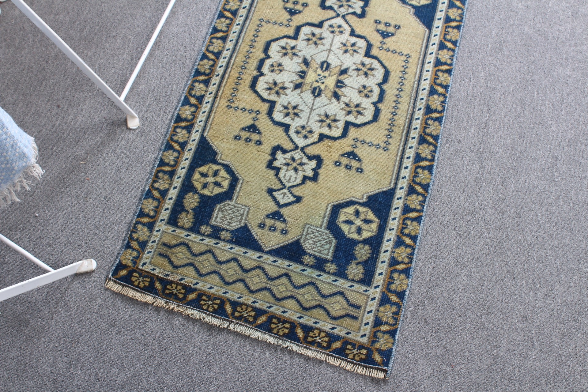 Yeşil Mutfak Halısı, Vintage Halı, Eklektik Halı, Banyo Halıları, Türk Halısı, Yün Halı, Sanat Halısı, 1.6x3.2 ft Küçük Halı, Yatak Odası Halısı, Banyo Halısı