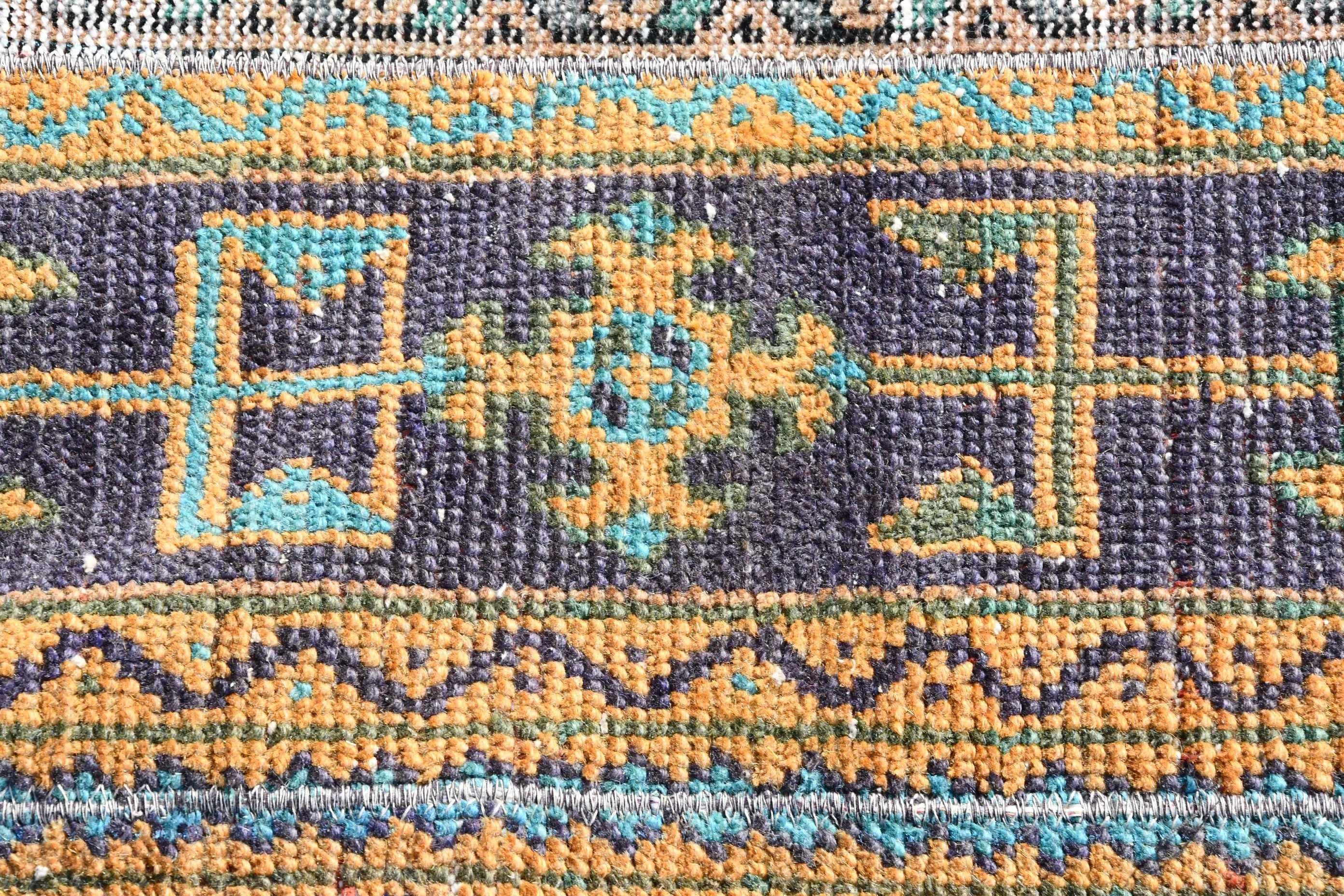 Nomadic Rugs, Kitchen Rug, Corridor Rug, Floor Rugs, Oriental Rugs, Turkish Rugs, Orange Moroccan Rug, Vintage Rug, 3.2x10.3 ft Runner Rug