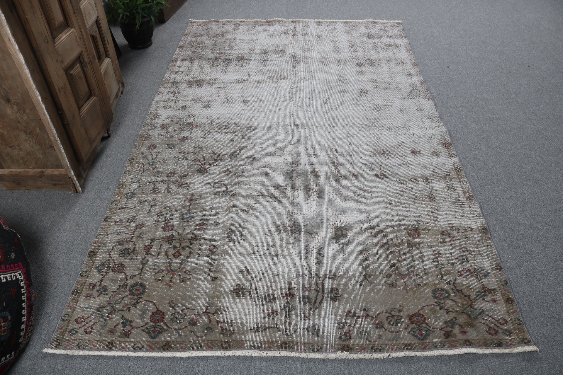 Anatolian Rug, Turkish Rugs, Green Oriental Rug, Salon Rugs, Vintage Rugs, Home Decor Rugs, 5x8.1 ft Large Rugs, Large Vintage Rugs