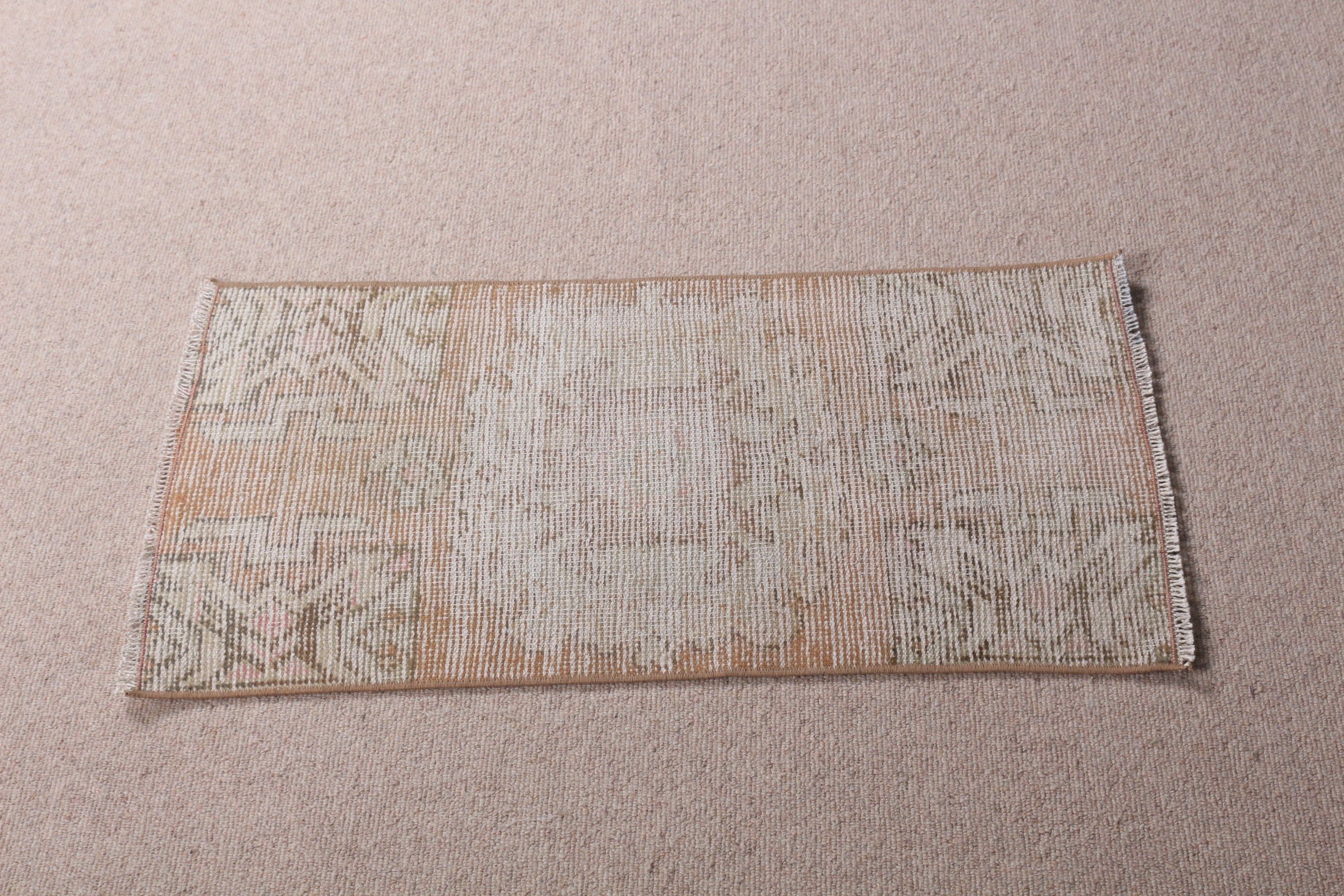 Turkey Rug, Kitchen Rug, 1.5x3 ft Small Rug, Beige Home Decor Rugs, Cool Rug, Turkish Rugs, Vintage Rug, Door Mat Rug, Wall Hanging Rugs