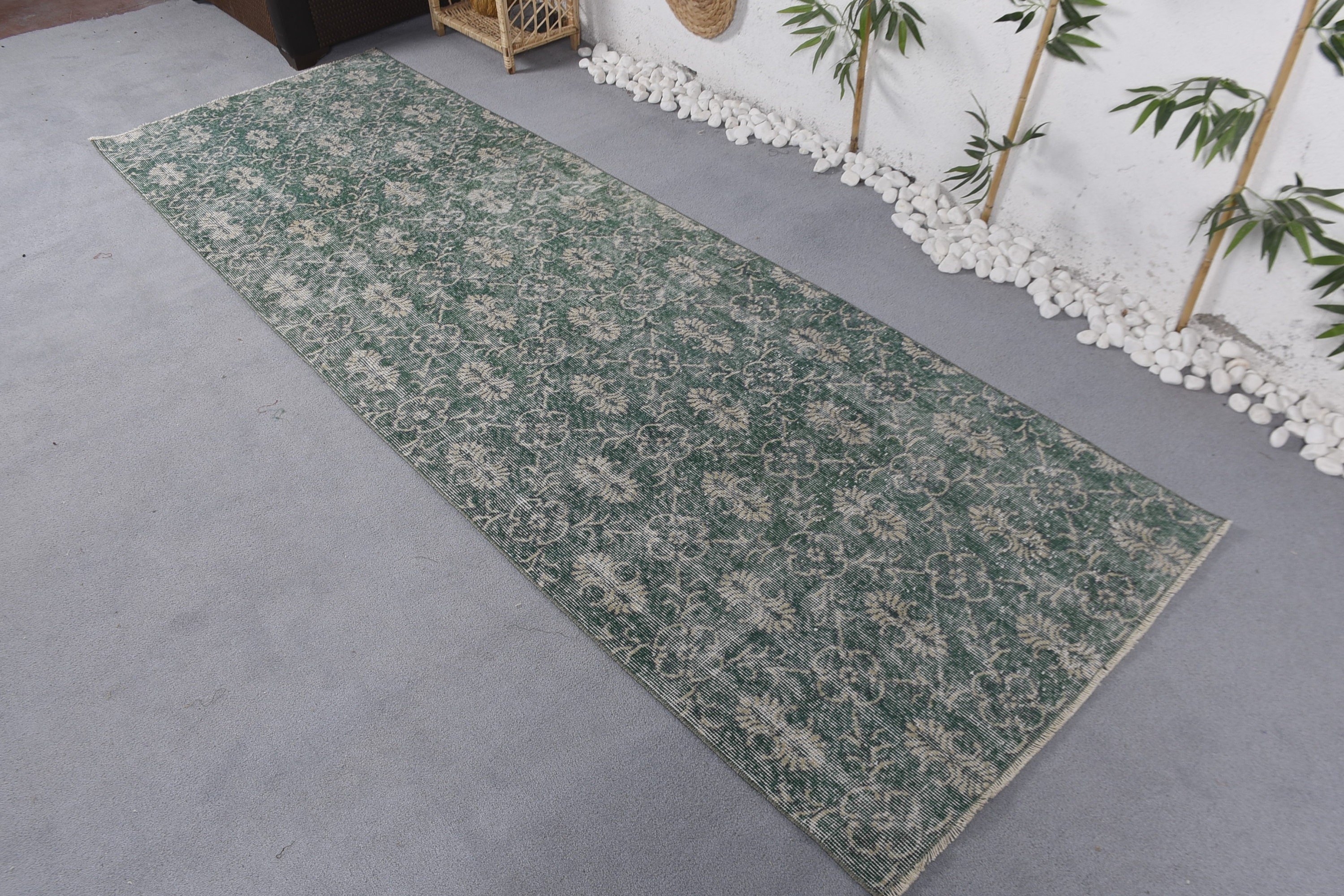 Runner Halıları, Türk Halısı, Yün Halı, Bej Yatak Odası Halısı, Vintage Halı, Koridor Halısı, Özel Halılar, Fas Halısı, 3,2x10,1 ft Runner Halısı