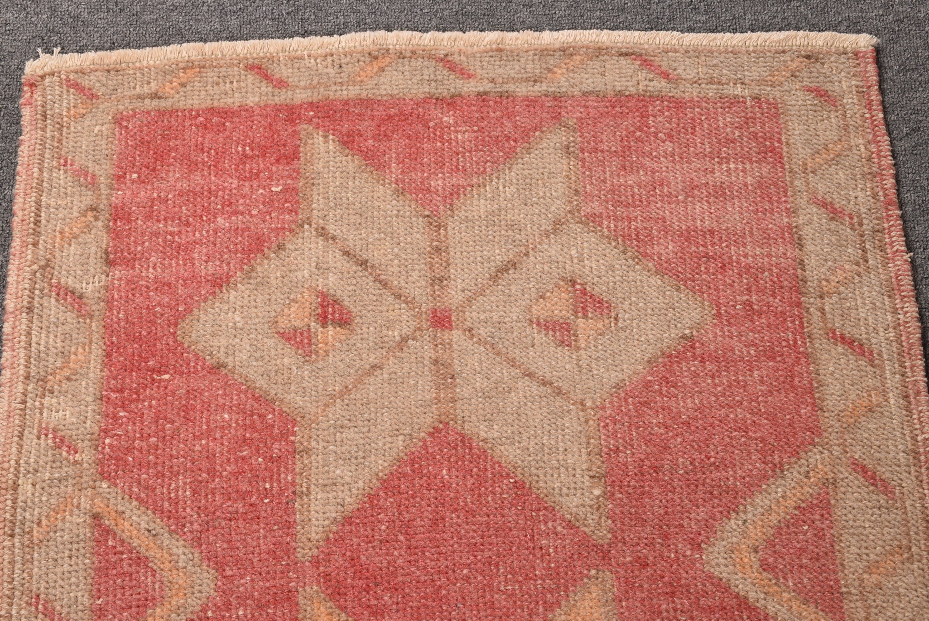 Turkish Rugs, Vintage Rug, Pink Luxury Rugs, Neutral Rugs, Entry Rugs, Oushak Rugs, 1.9x3.6 ft Small Rug, Door Mat Rugs, Office Rugs