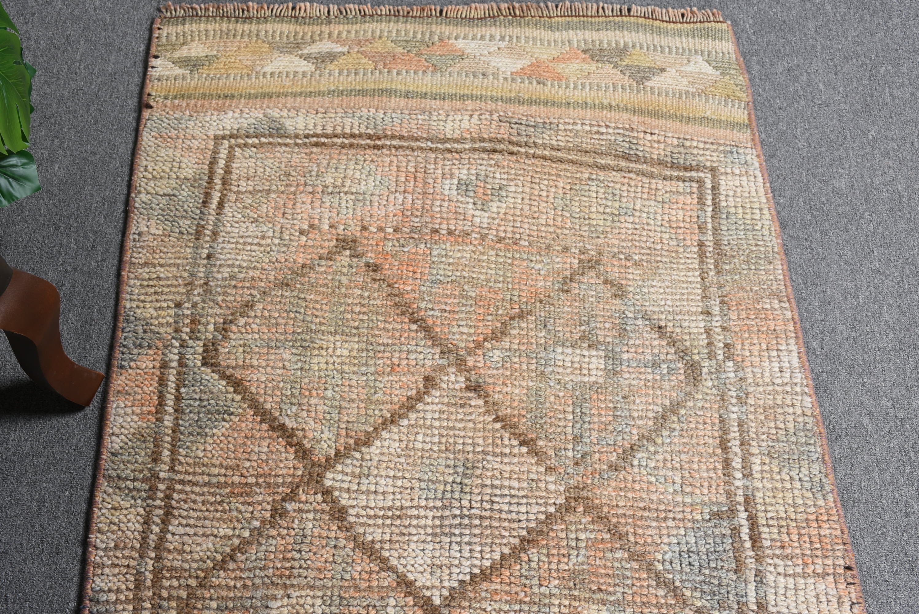 Vintage Halı, Antika Halı, Bej Antika Halı, 2.6x11 ft Yolluk Halıları, Türk Halısı, Koridor Halıları, Koridor Halıları, Mutfak Halıları, Yer Halısı