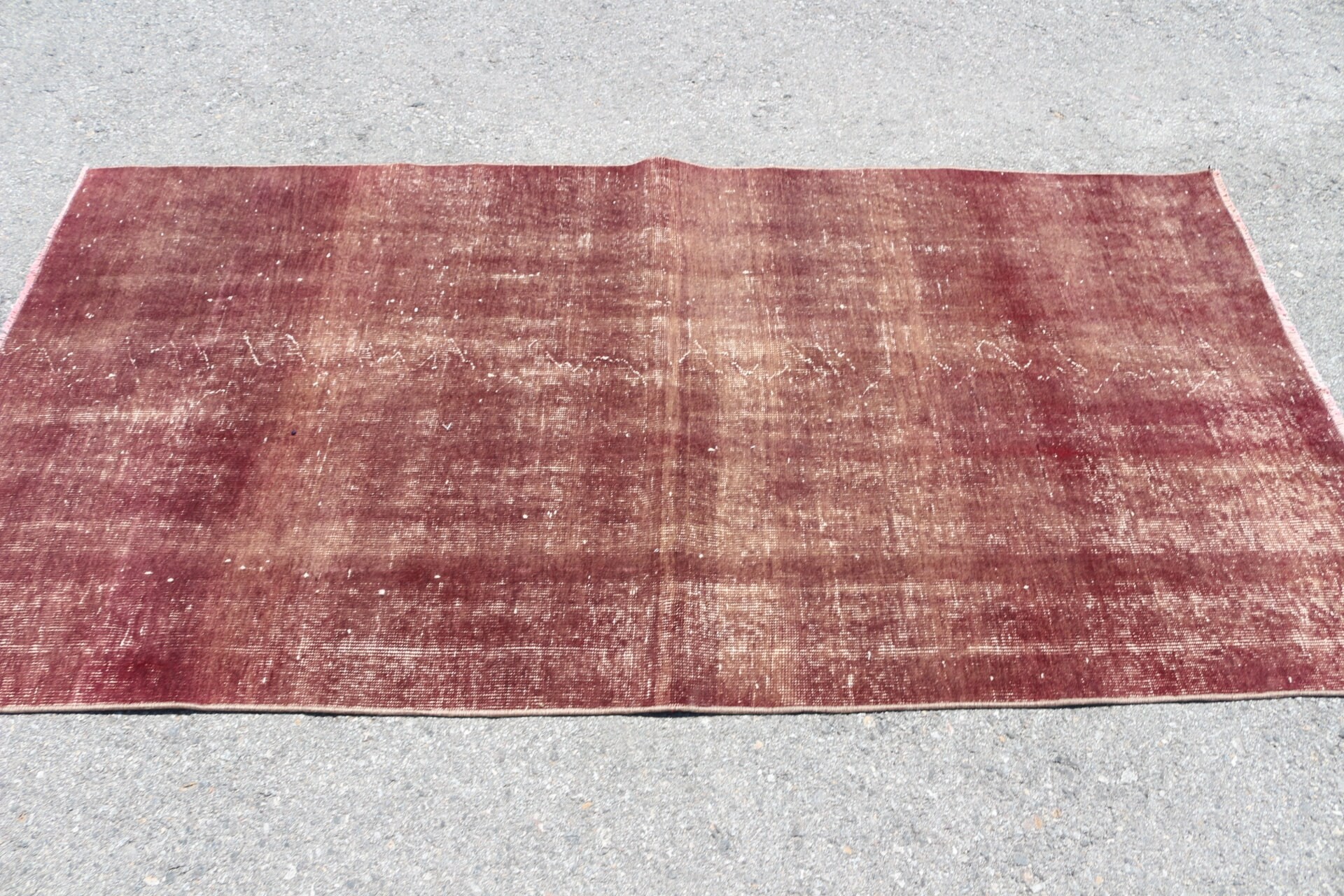 Anatolian Rugs, Turkish Rug, Hand Woven Rugs, Dining Room Rug, Floor Rug, Vintage Rug, Red  3.7x7.1 ft Area Rugs