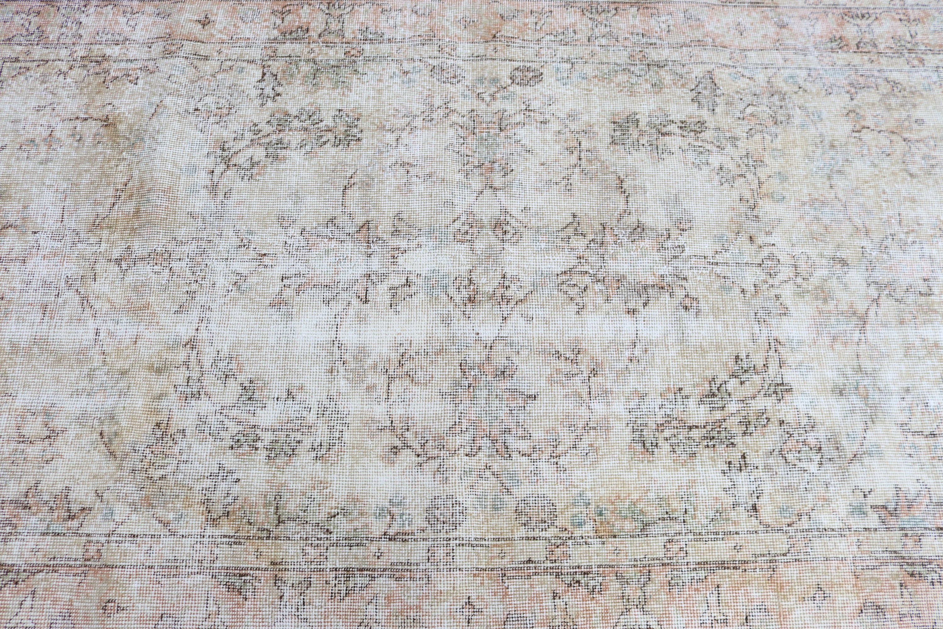 Bedroom Rug, Vintage Rug, Oriental Rug, Boho Area Rugs, Artistic Rugs, Beige  3.7x6.6 ft Area Rug, Indoor Rugs, Turkish Rugs