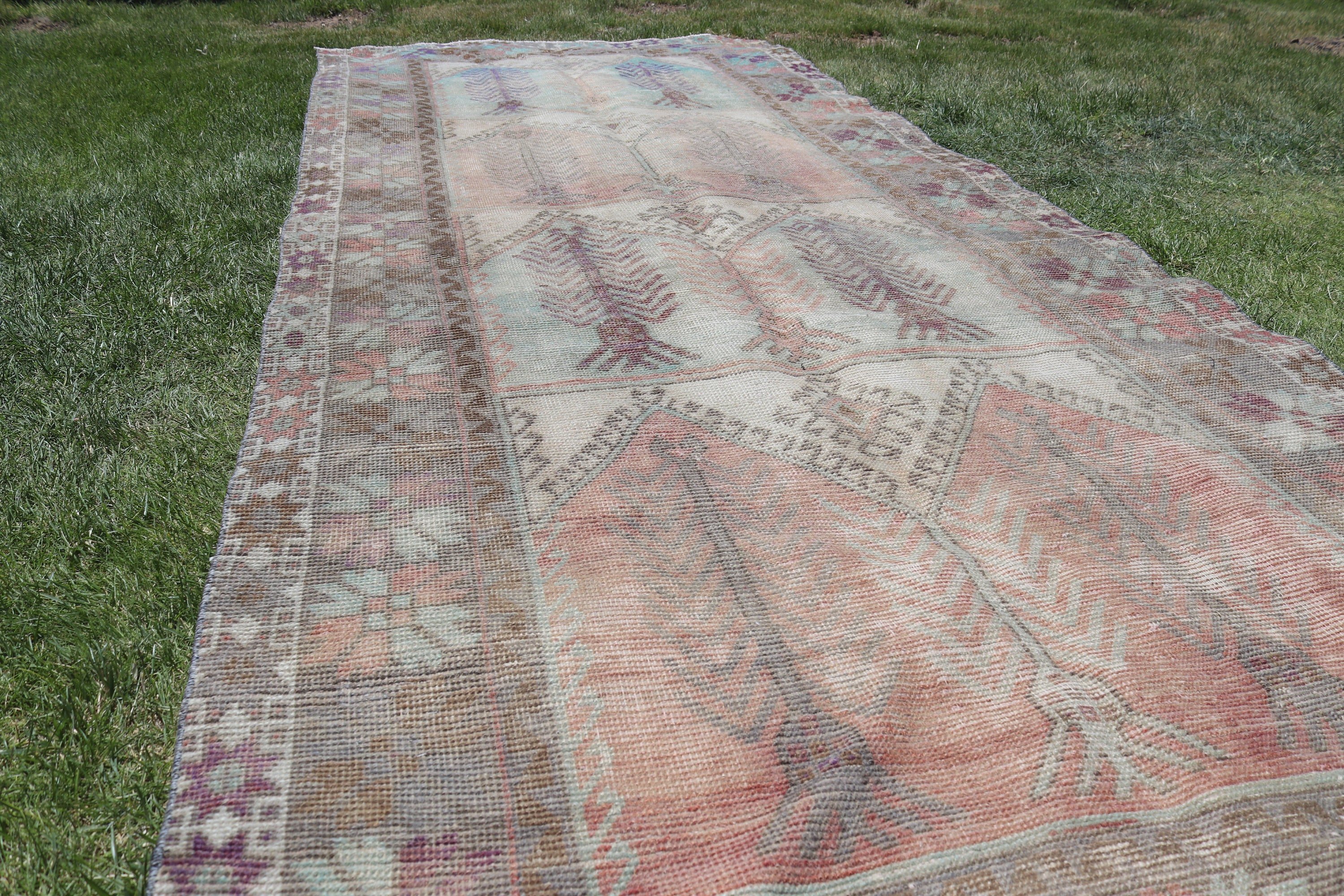 Salon Rugs, 4.6x11.4 ft Large Rugs, Turkish Rug, Large Vintage Rugs, Green Antique Rugs, Floor Rug, Moroccan Rugs, Vintage Rug, Antique Rug