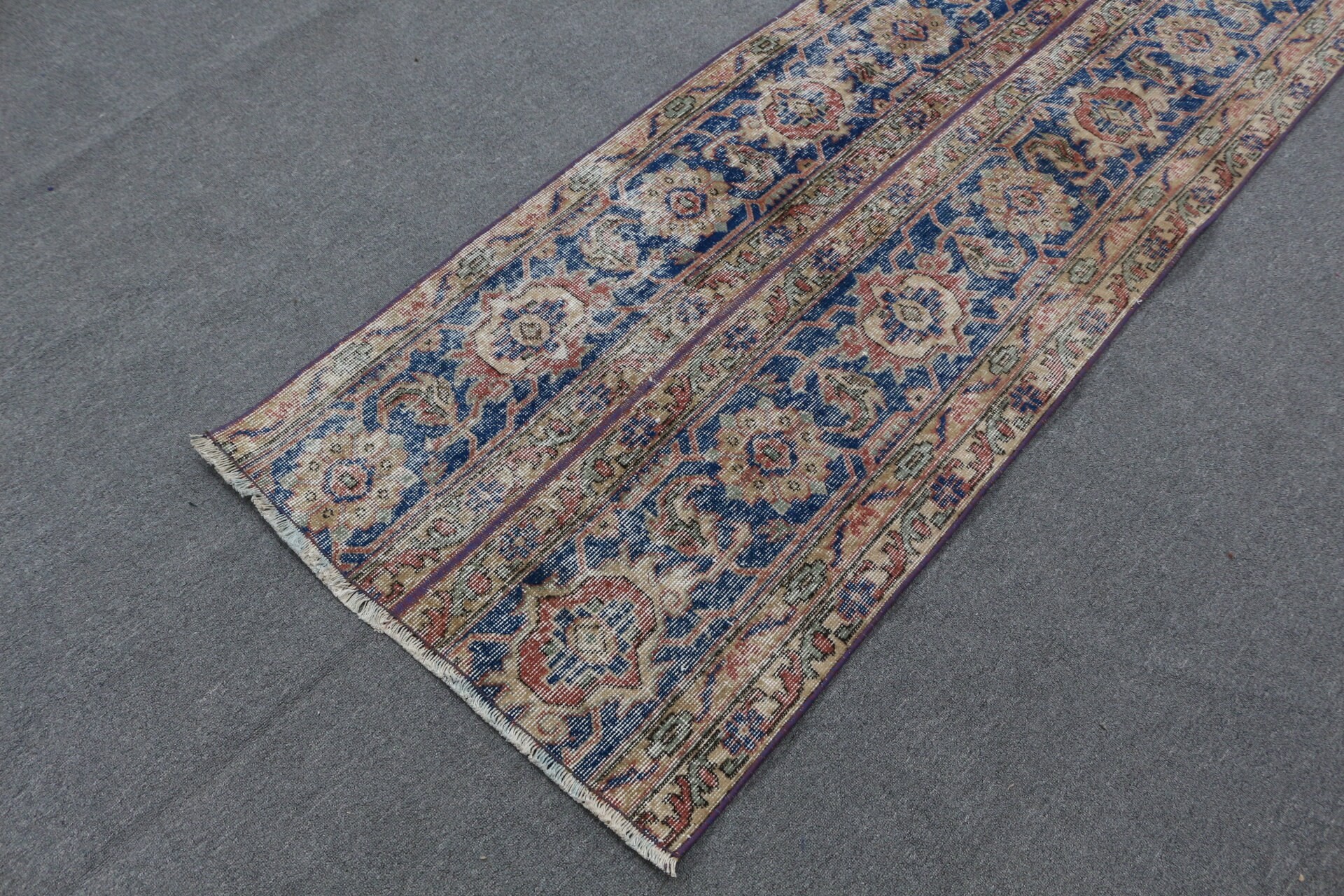 Rugs for Runner, Home Decor Rug, Blue Floor Rug, Turkish Rugs, Custom Rugs, 2.6x8.8 ft Runner Rug, Kitchen Rug, Antique Rugs, Vintage Rug