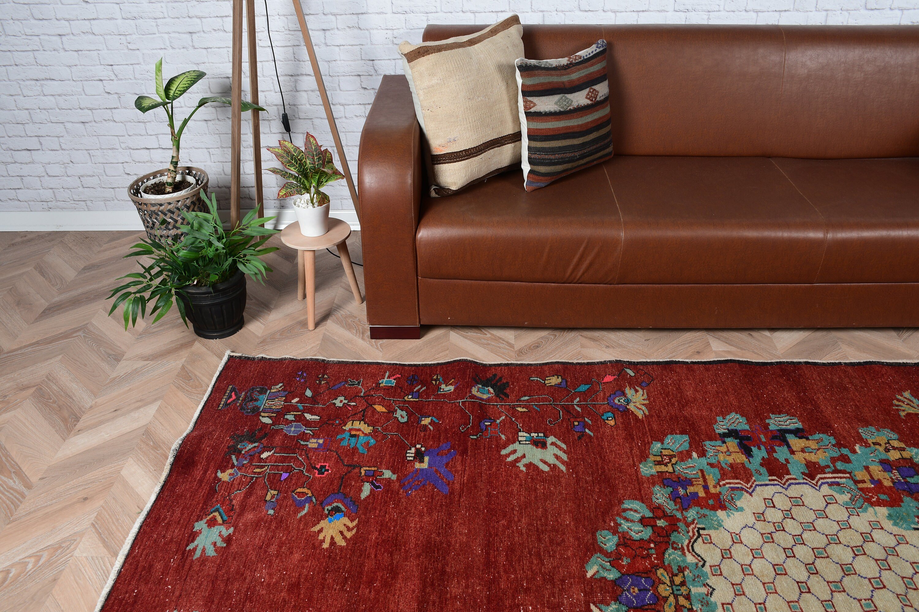 Vintage Rug, Green Moroccan Rugs, Turkish Rug, Antique Rugs, 5.2x10.3 ft Large Rug, Living Room Rug, Bright Rug, Salon Rug