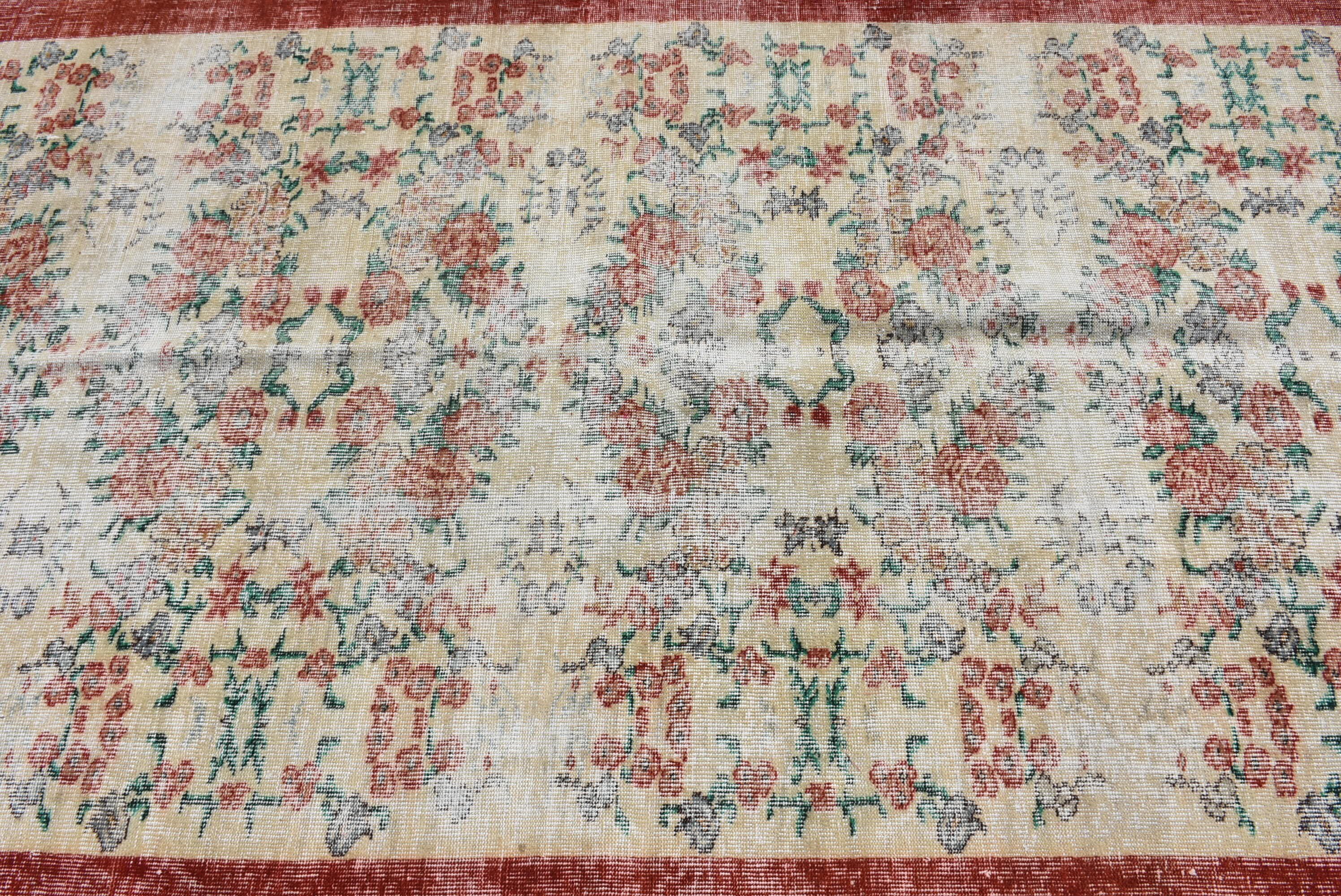 Vintage Rugs, Bedroom Rugs, Dining Room Rugs, Cute Rug, Rugs for Bedroom, Turkish Rug, 4.8x8 ft Area Rugs, Red Oriental Rug, Anatolian Rugs