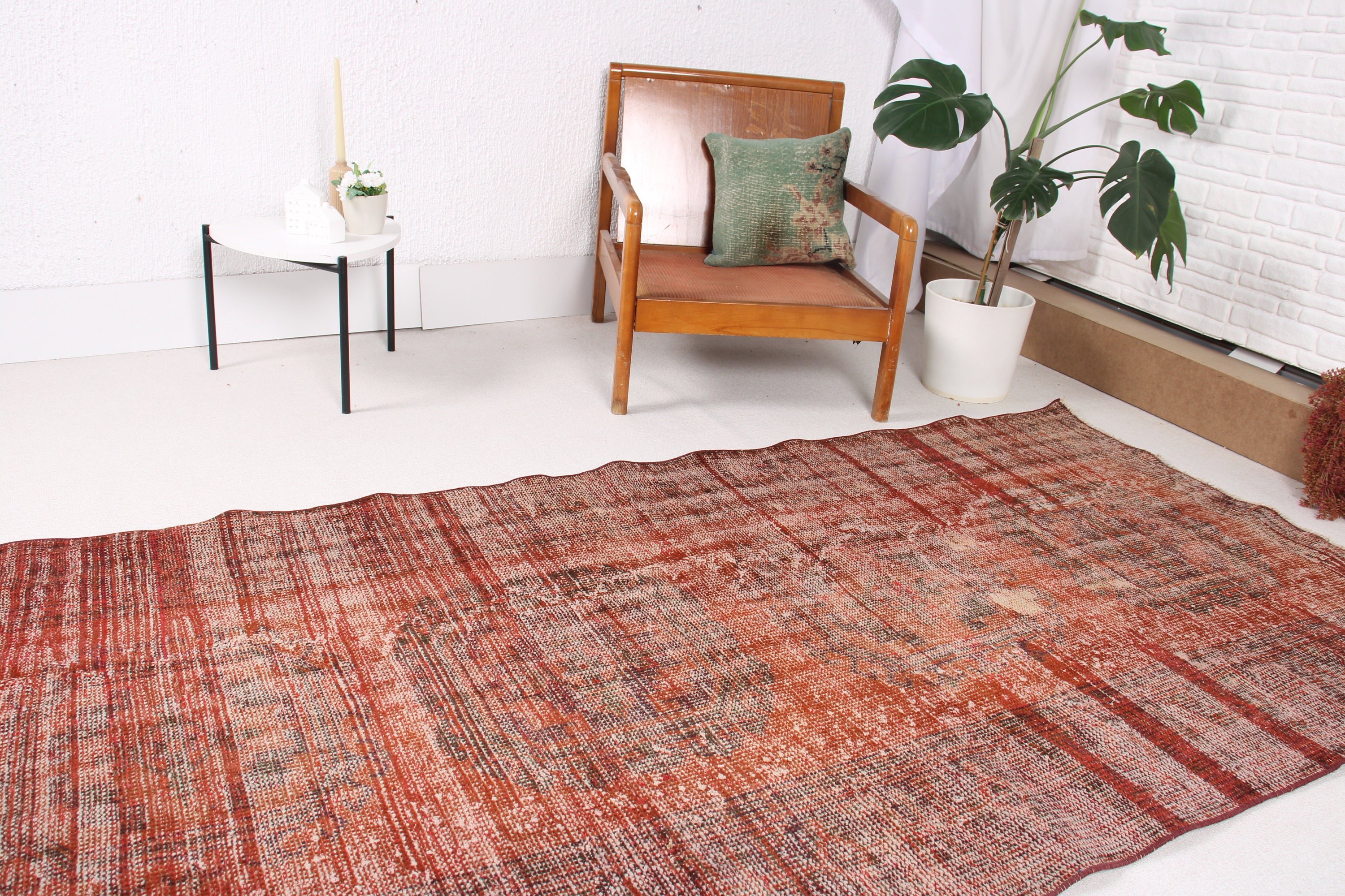 Doğal Halı, Mor Yün Halı, Türk Halısı, 4.1x10.6 ft Runner Halıları, Mutfak Halıları, Vintage Halı, Merdiven Halısı, Soğuk Halı, Fas Halısı