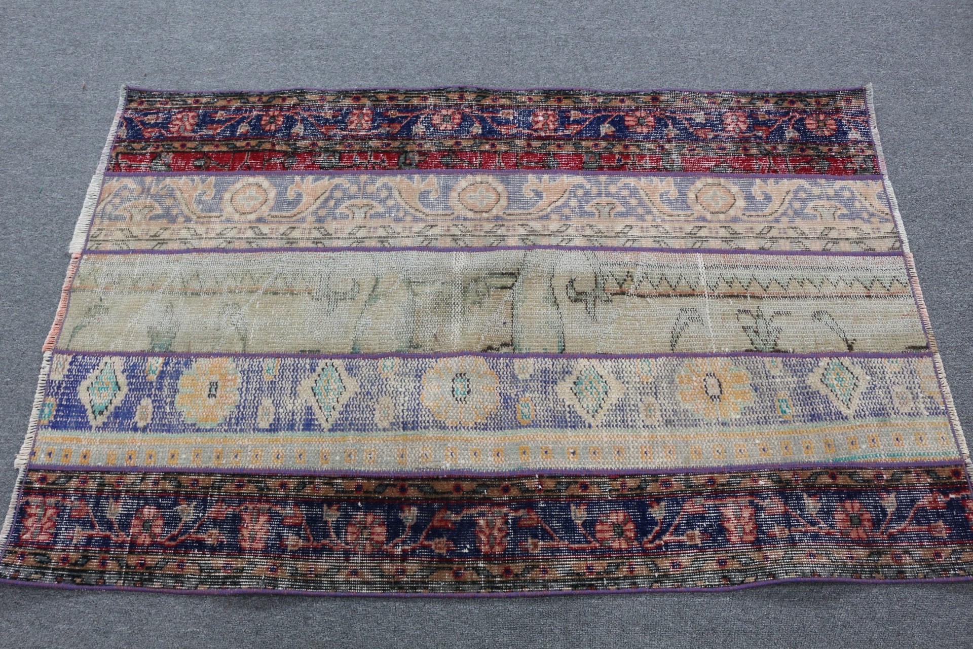 Giriş Halı, Ev Halı, Giriş Halı, Yatak odası Halı, Yatak odası Halı, 100x151 cm Antre Halı, Mavi Renkli Halı, Nostaljik Halı, Antik Halı