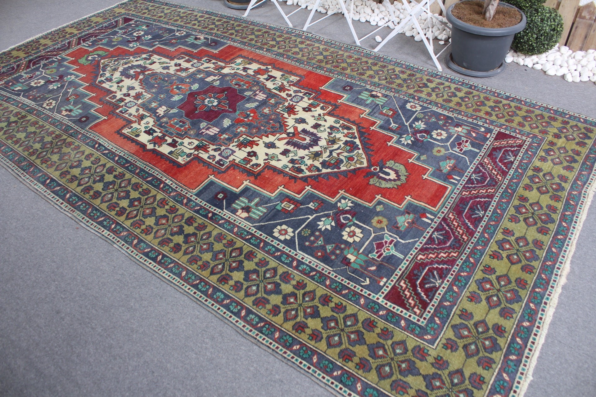 Office Rug, Red Bedroom Rug, Dining Room Rug, 6x11.3 ft Large Rugs, Turkish Rug, Floor Rug, Vintage Rug, Living Room Rug