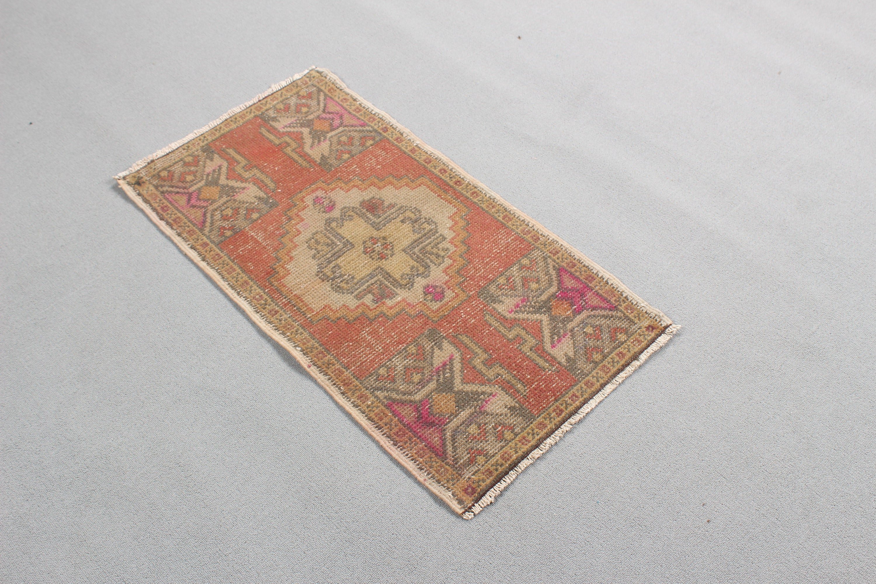 Vintage Rug, Red Cool Rug, Moroccan Rugs, Bedroom Rug, Kitchen Rugs, Anatolian Rug, Rugs for Entry, Turkish Rug, 1.7x3.2 ft Small Rug