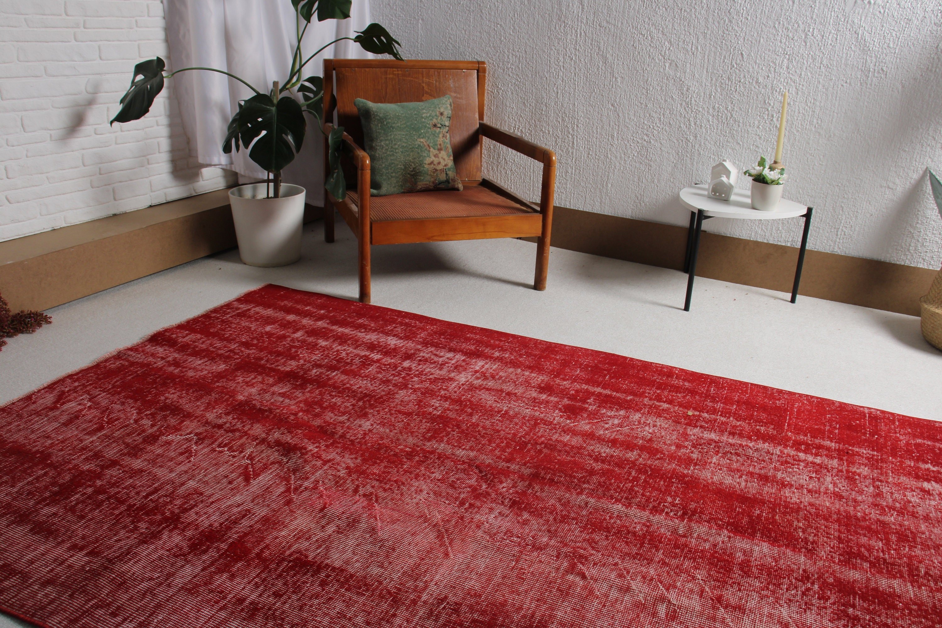 Moroccan Rug, Turkish Rugs, Floor Rugs, Red Geometric Rugs, Neutral Rugs, 4.9x7.1 ft Area Rugs, Rugs for Area, Vintage Rug, Kitchen Rugs